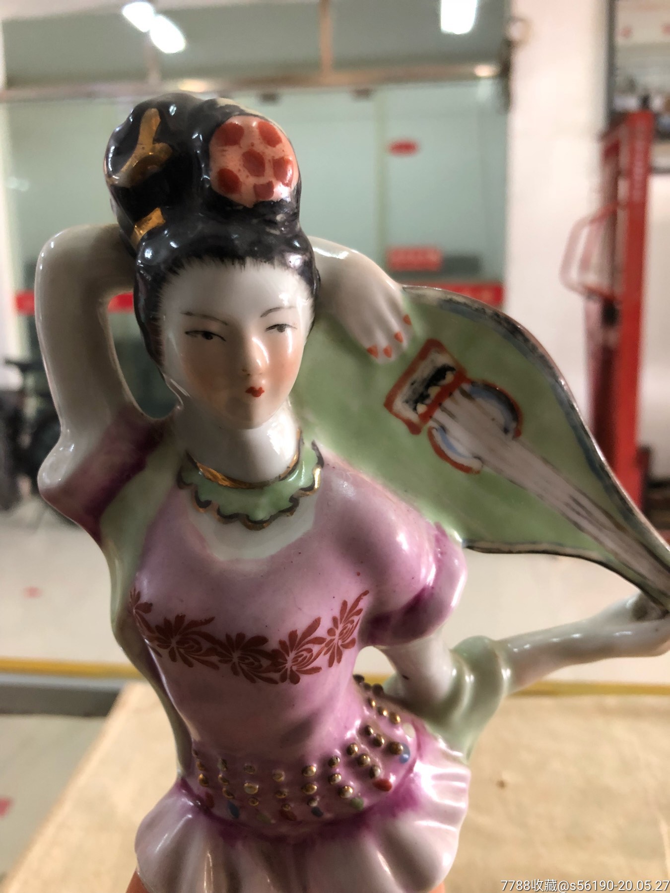 60年代美系雕塑瓷反弹琵琶,567瓷厂货