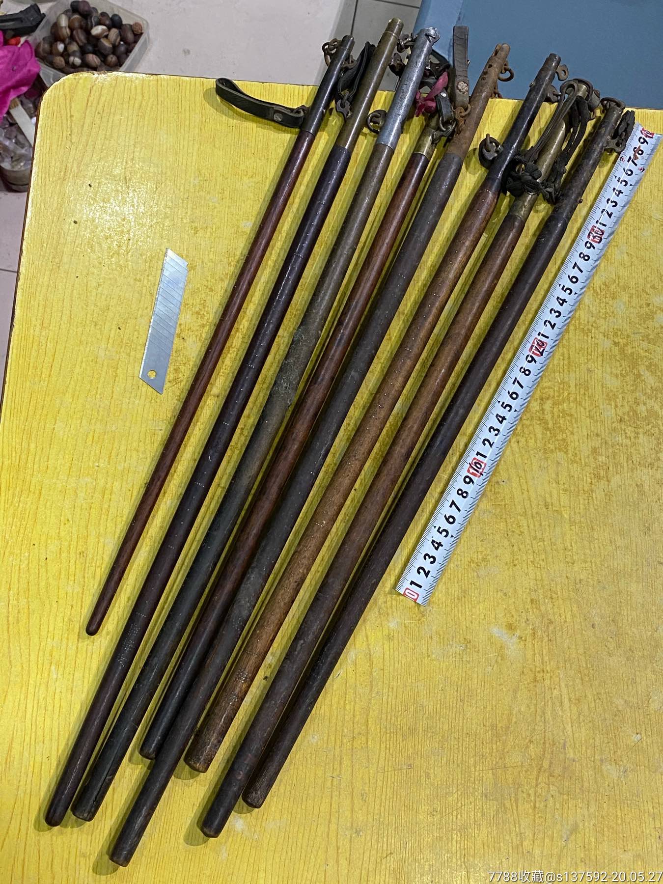 建国初期老秤杆8个合售2个红木杆