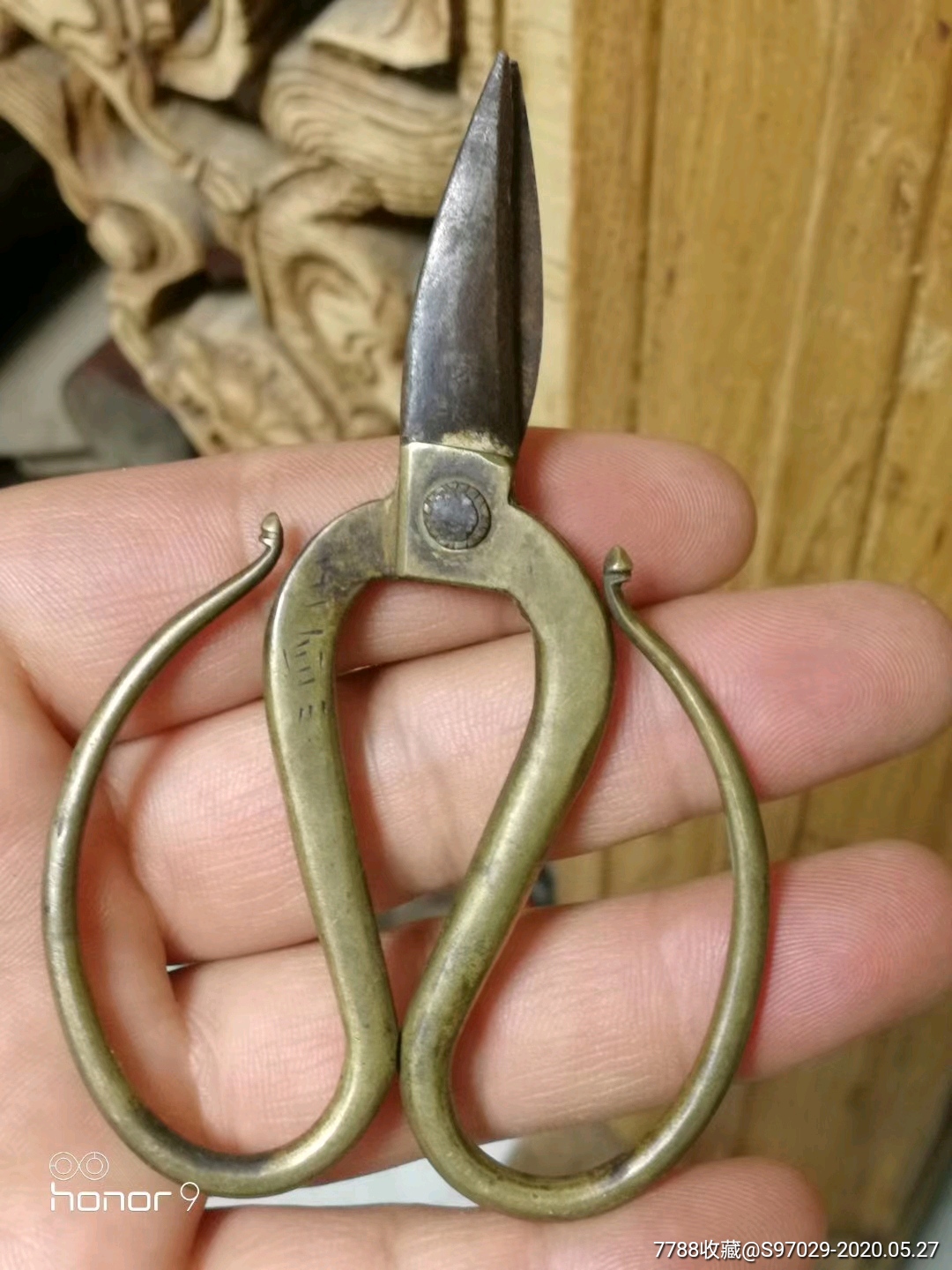 双面带款小铜剪刀?-铜杂件-7788收藏