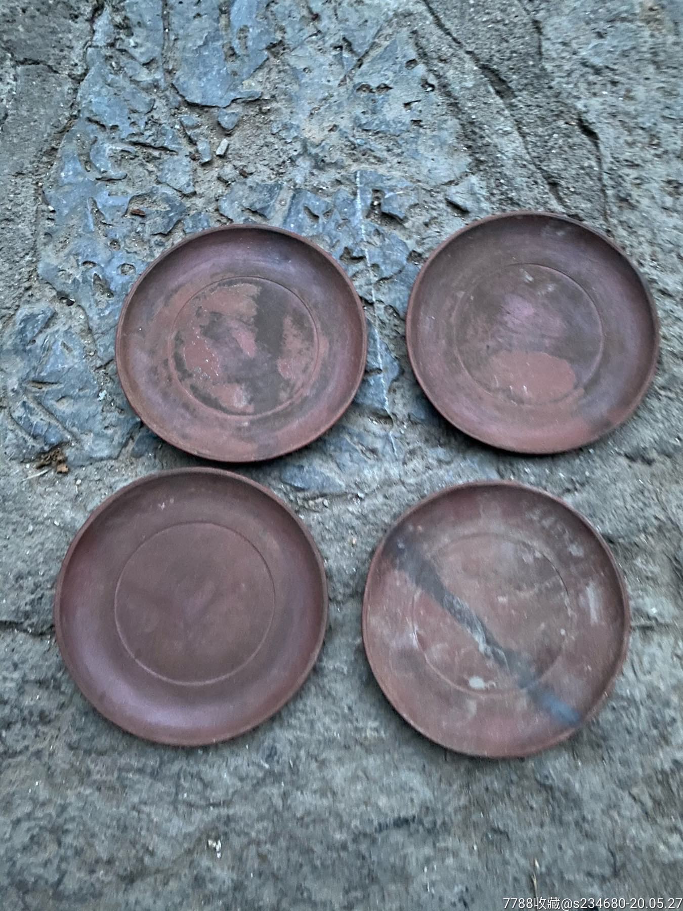 九十年代周桂珍紫砂盏4个