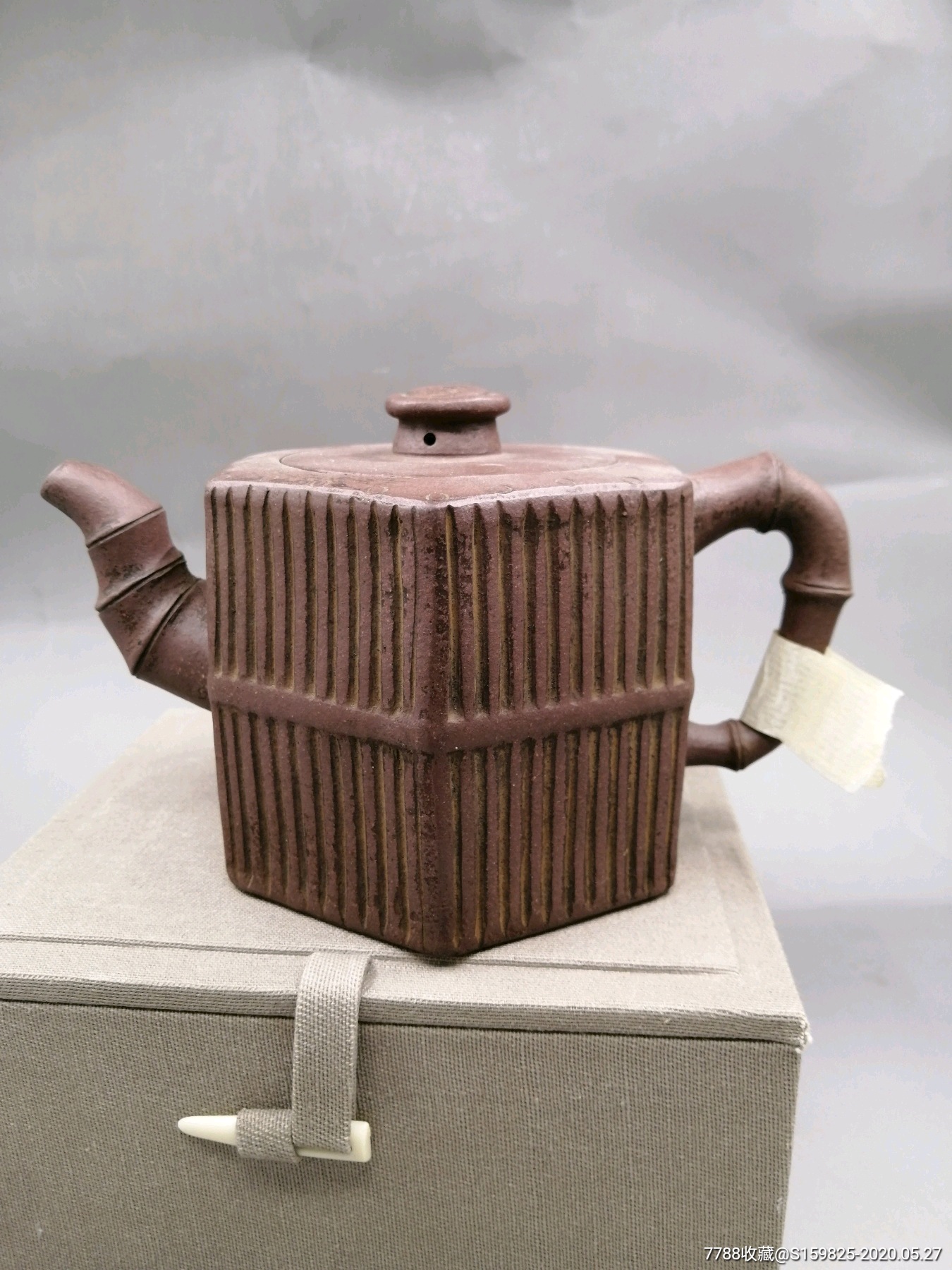 民国邵顺昌制款六方捆竹壶_紫砂壶_图片价格_收藏鉴别_7788紫砂壶