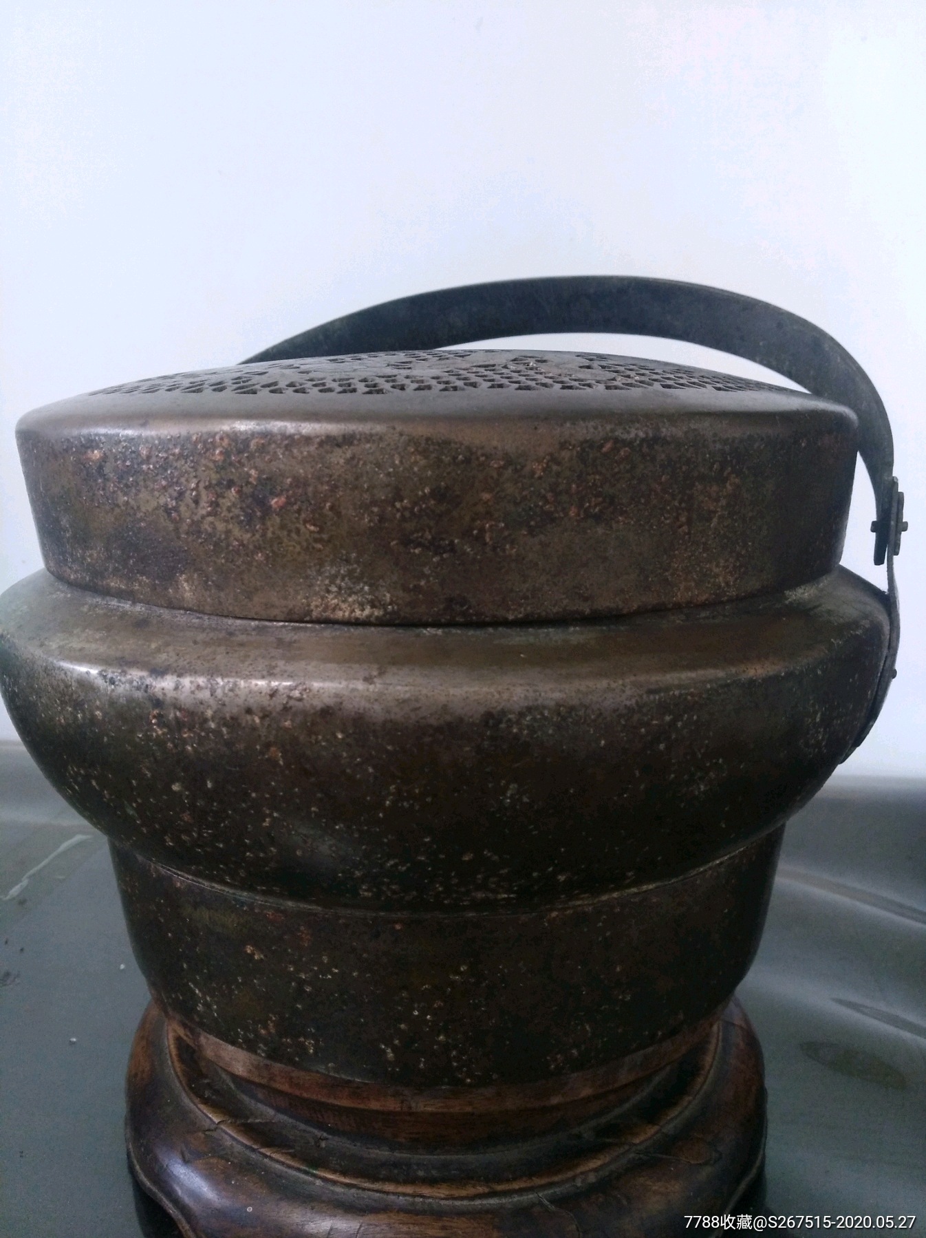 清代铜火炉大号,图案完整!