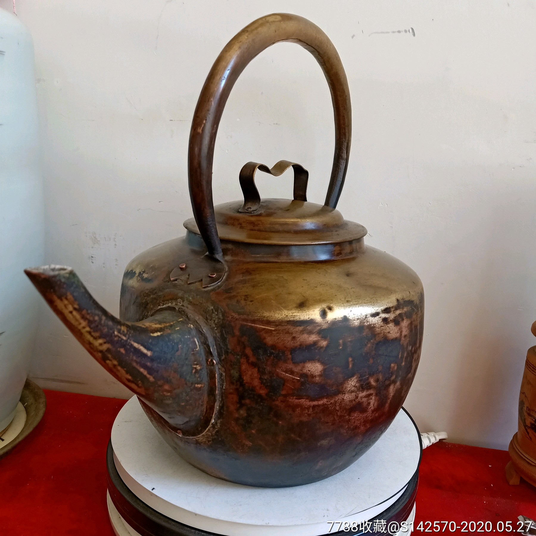 民国黄铜大号水壶完整如图保老保真
