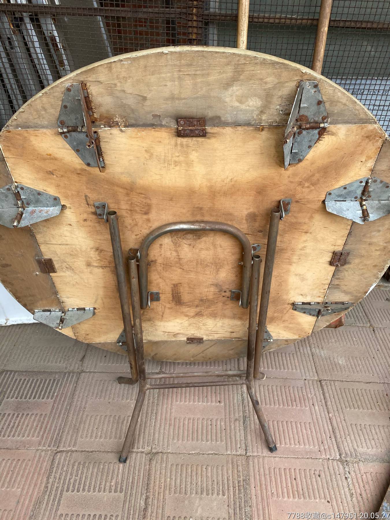 折叠桌子竹子8090年代有瑕疵二手旧货影视道具
