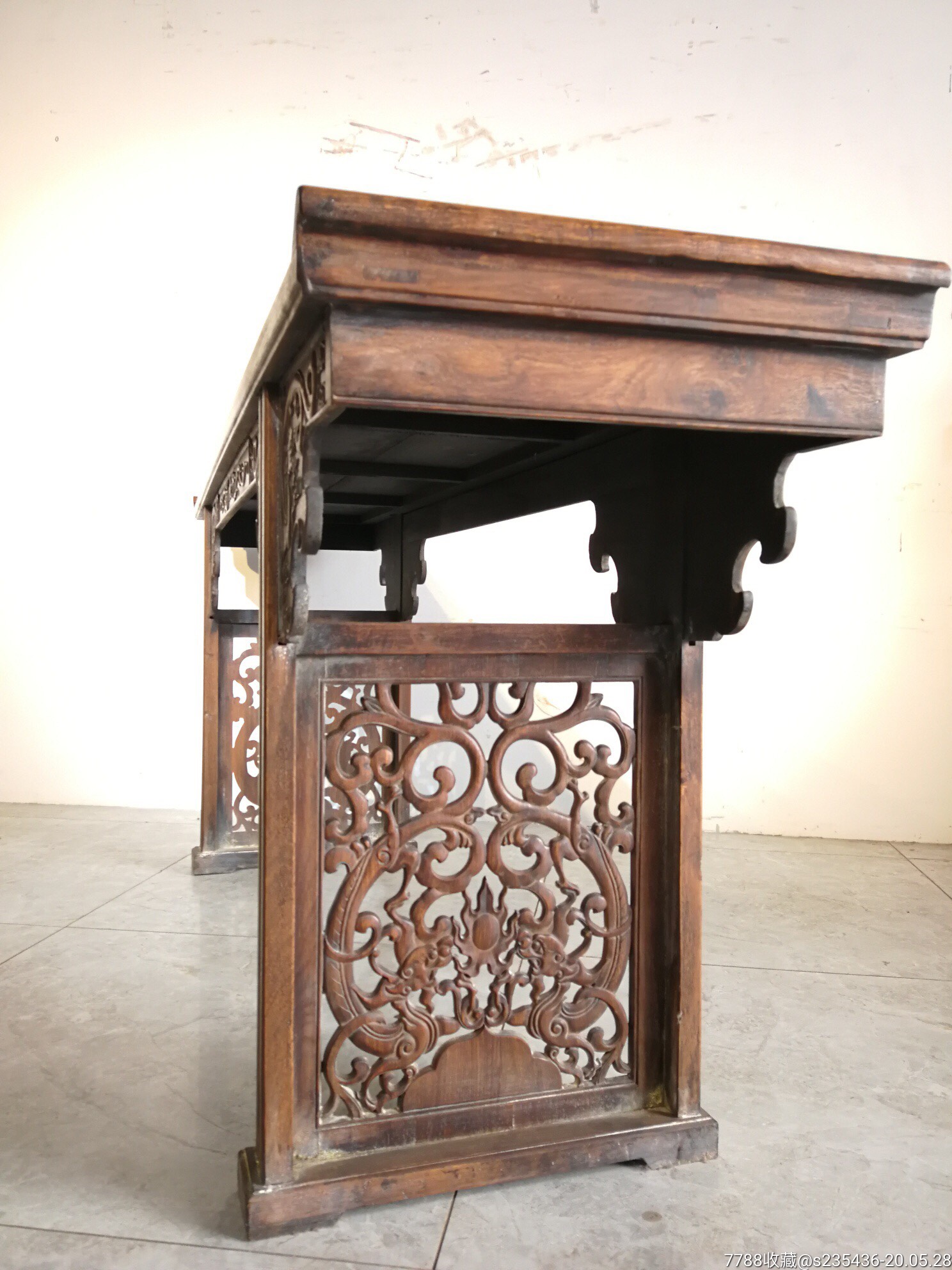 明式花梨木条案供桌条几