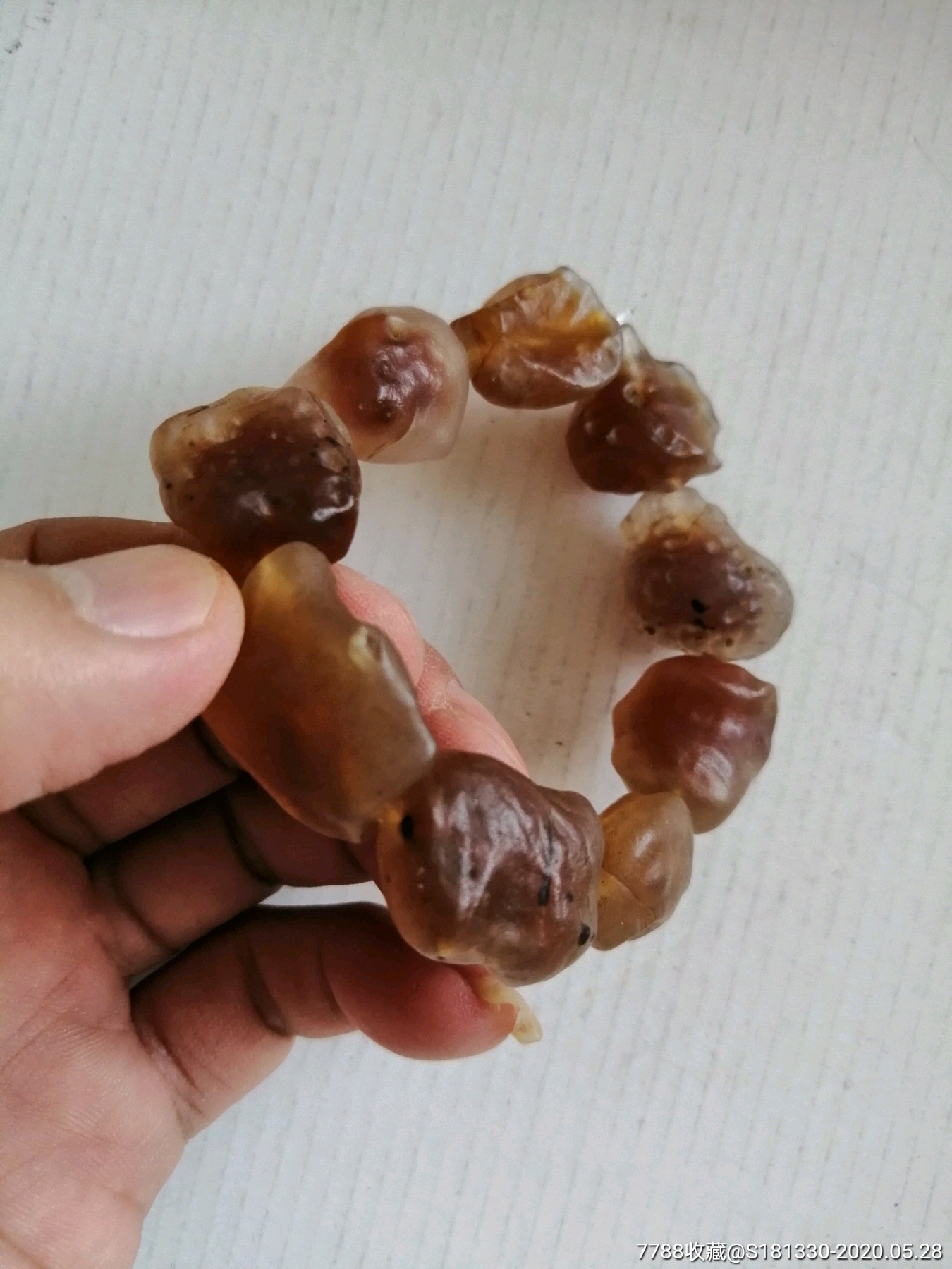 阿拉善糖心玛瑙手串