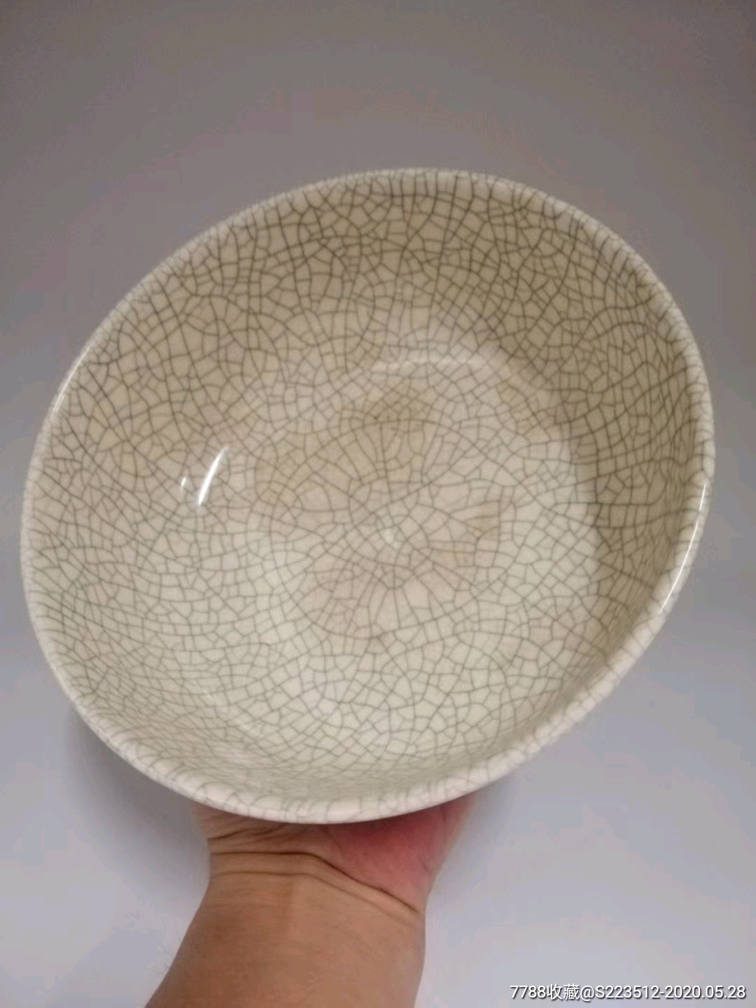 晚清白哥釉钵式碗