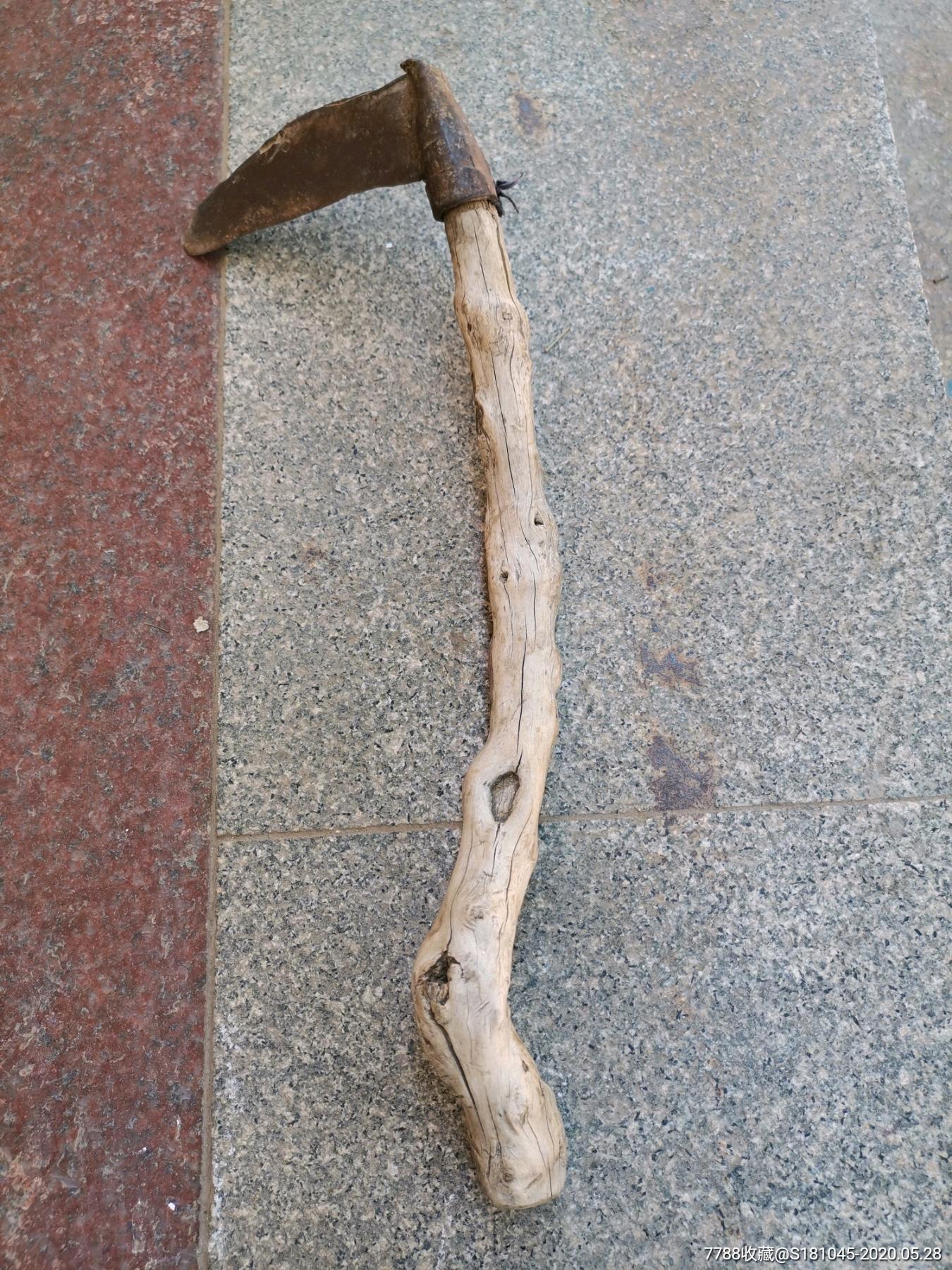 造型好鬼脸多的酸枣木镰刀一把