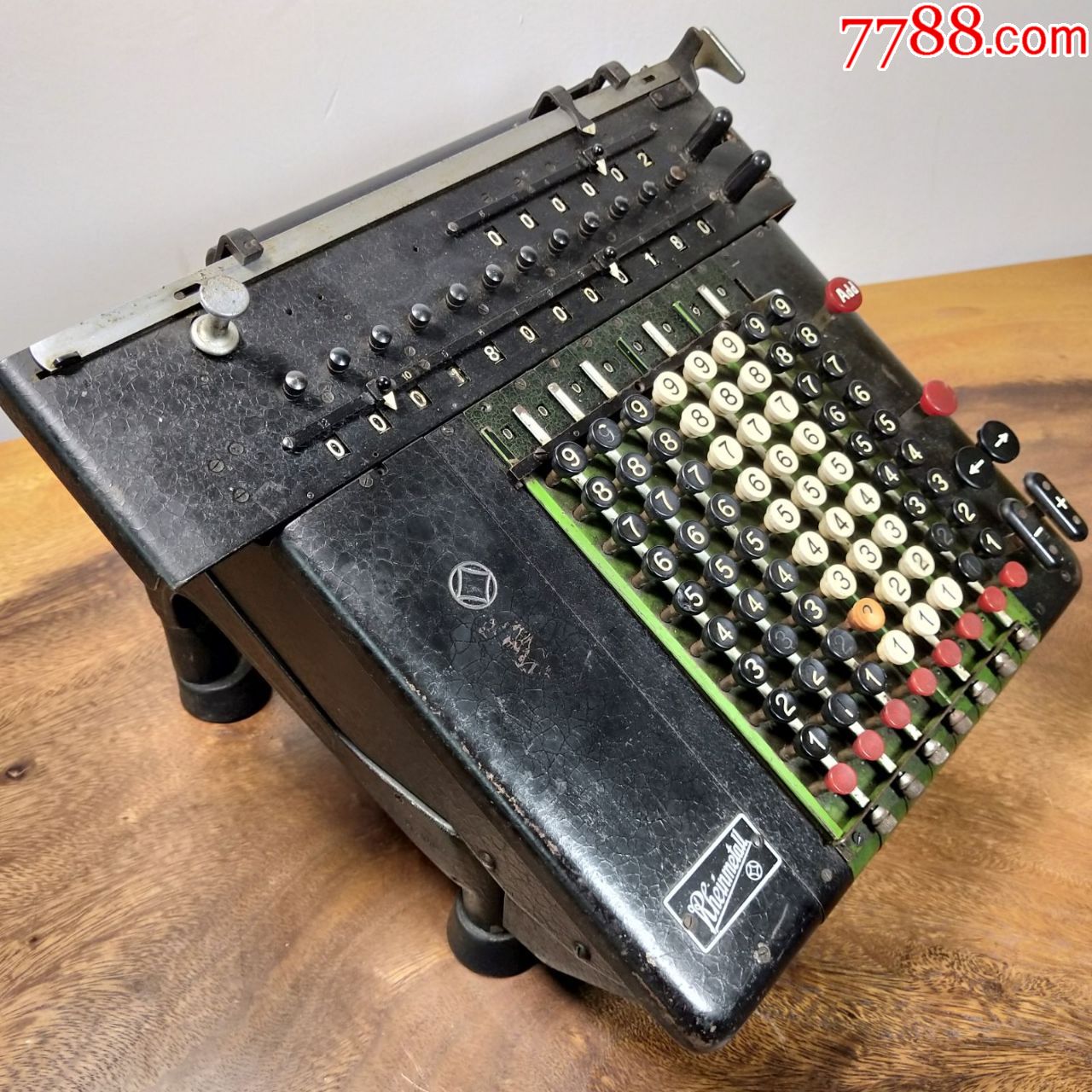 德国古董莱茵金属老式稀有电动机械计算器功能基本正常1940年代