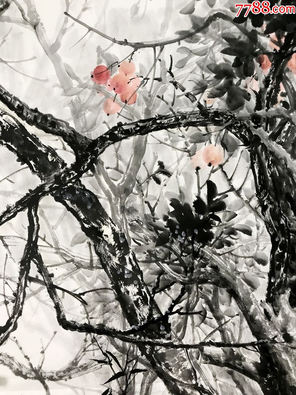 【真迹】秀*银中国人民大学艺术学院画家.四尺中堂花鸟画国画5