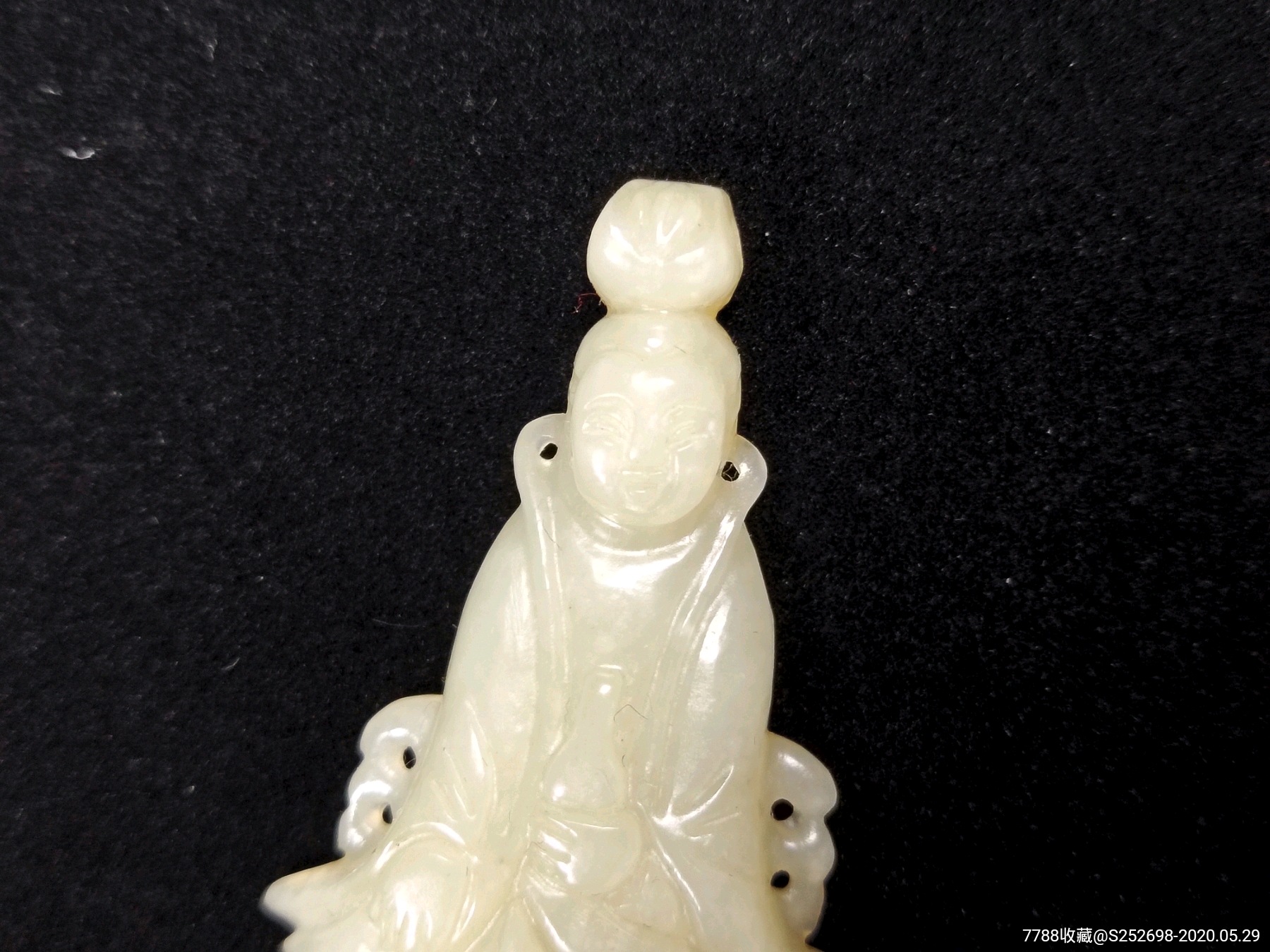 清代和田老玉观音新疆和田玉挂件保真包老支持全国复检