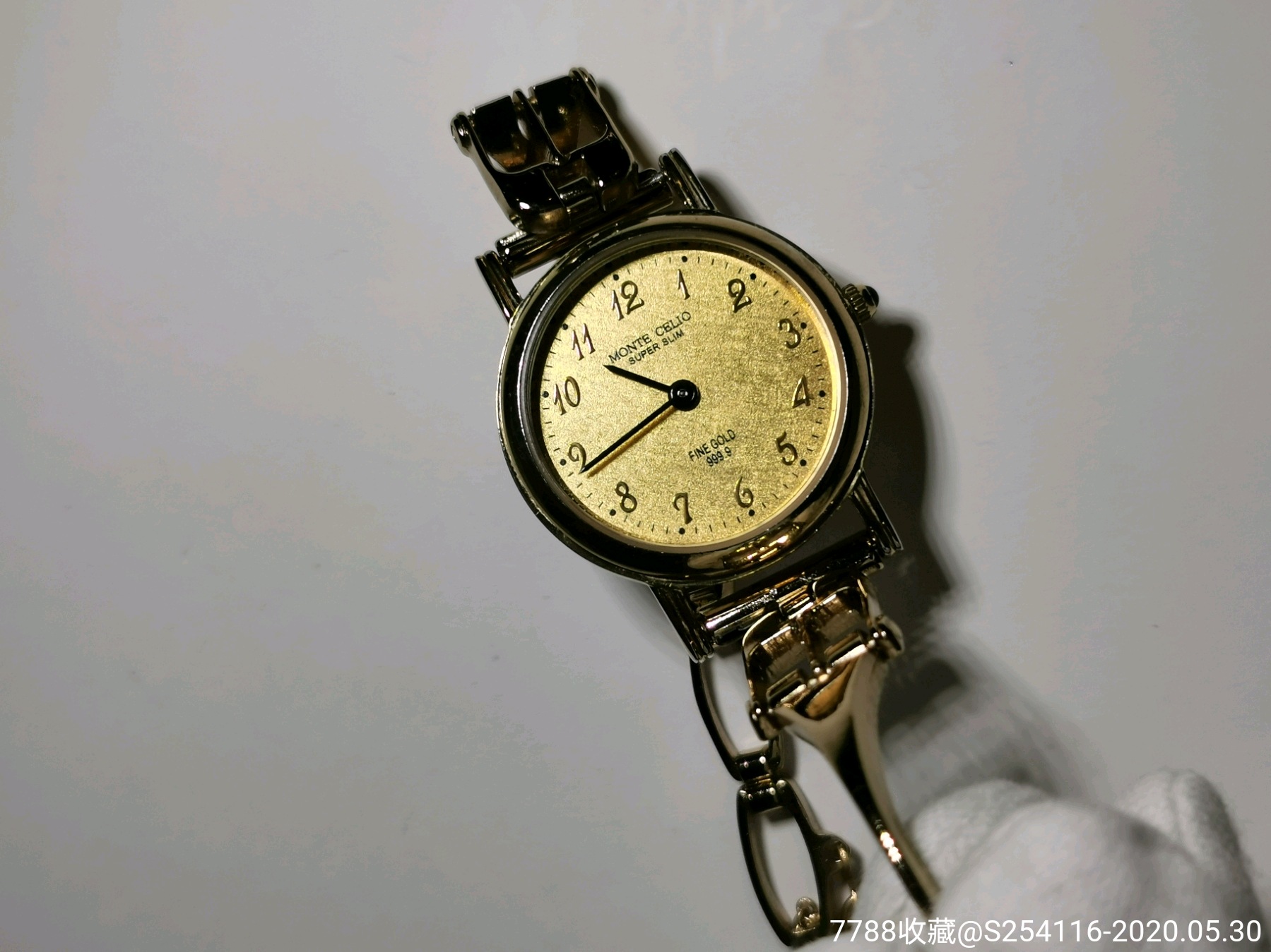 瑞士艾卓表montecarlo蒙地卡罗石英女表纯金999.9表盘走时精准保真