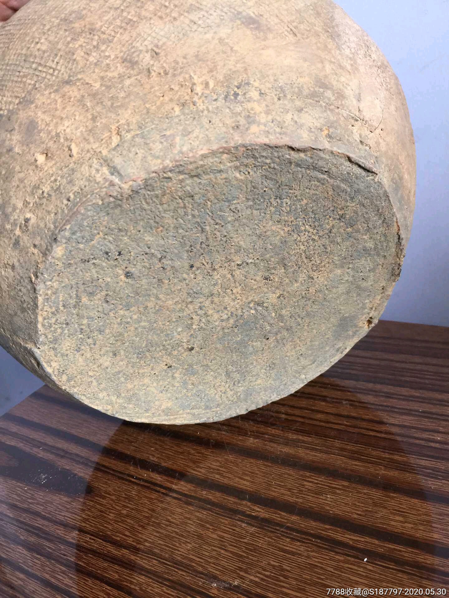 春秋陶印纹陶罐