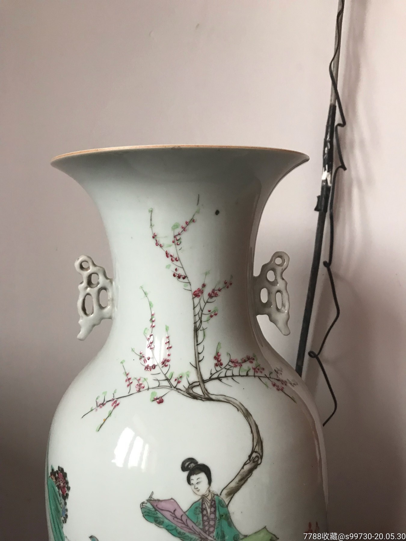 黄义成桃花美女150件琴棋书画美女大瓶【信德堂赏瓷斋】_第3张_7788