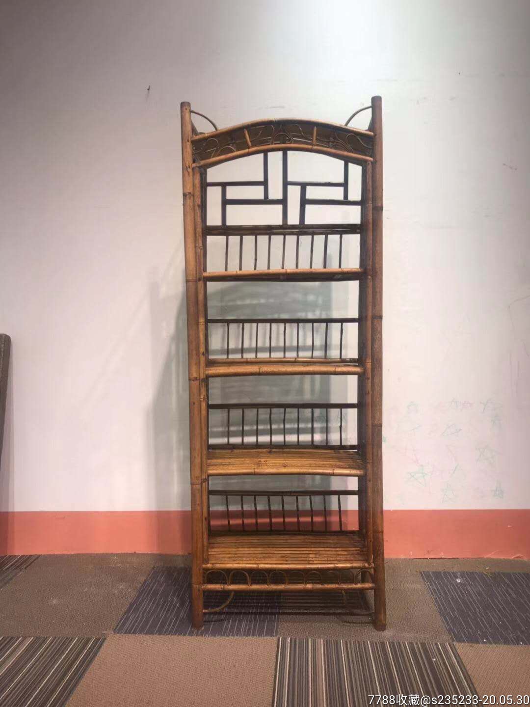 精品老斑竹书架