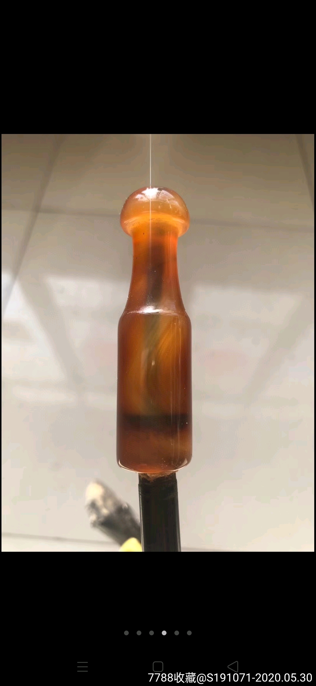 下乡收到老玛瑙烟袋一个,包真玛瑙,铜锅,保存完好,品相如图