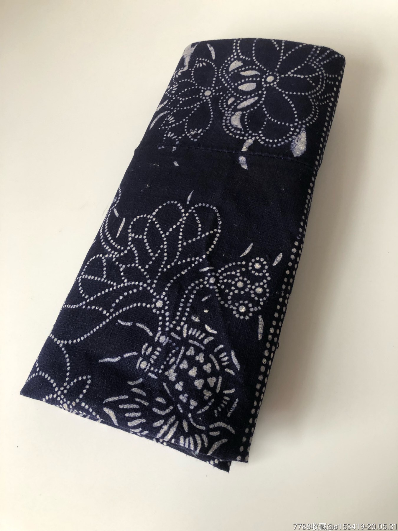 民俗印花蓝布包袱民俗老物件包老包邮