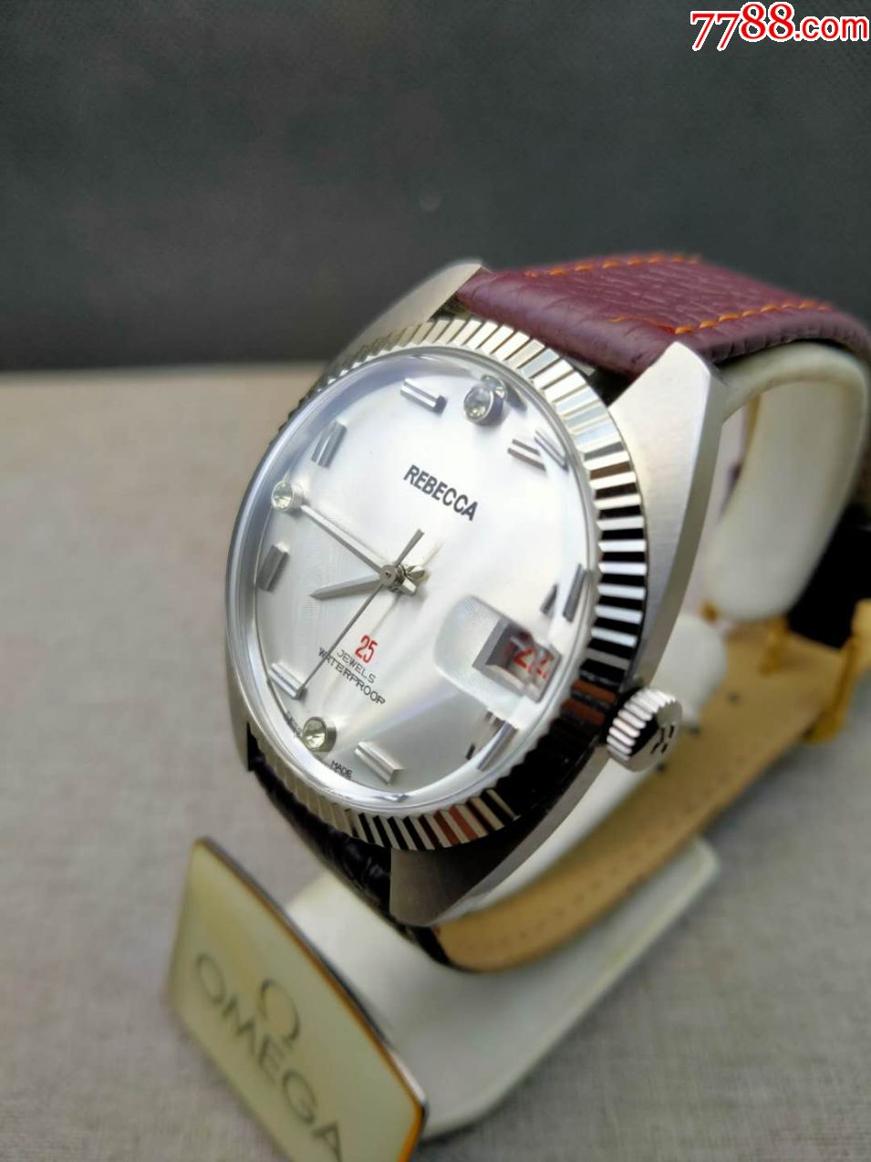 60年代库存表瑞士丽贝卡郎牙圈手卷男士腕表-手表/腕表-7788收藏