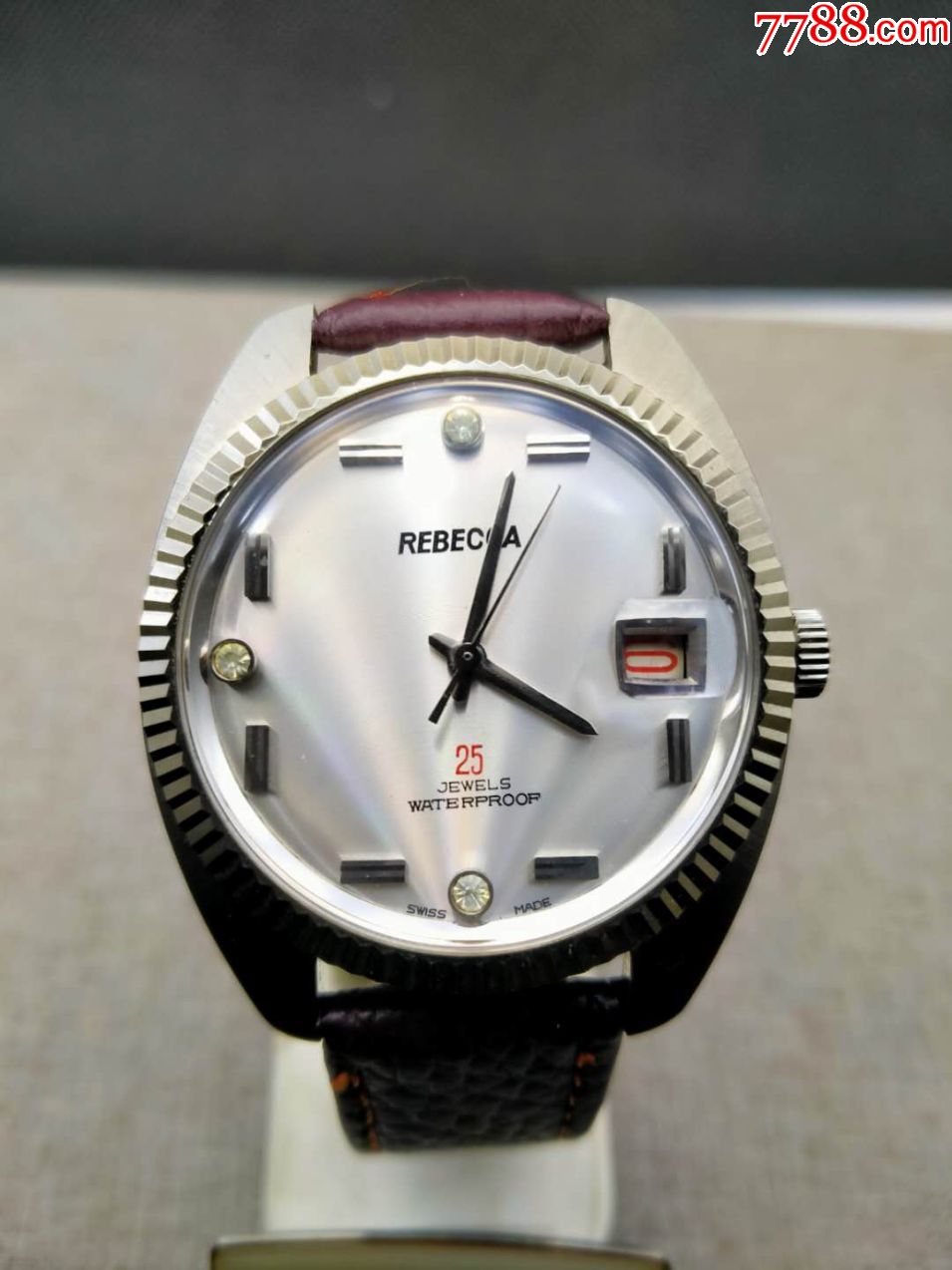 60年代库存表瑞士丽贝卡郎牙圈手卷男士腕表-手表/腕表-7788收藏