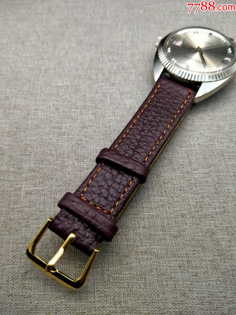 60年代库存表瑞士丽贝卡郎牙圈手卷男士腕表-手表/腕表-7788收藏