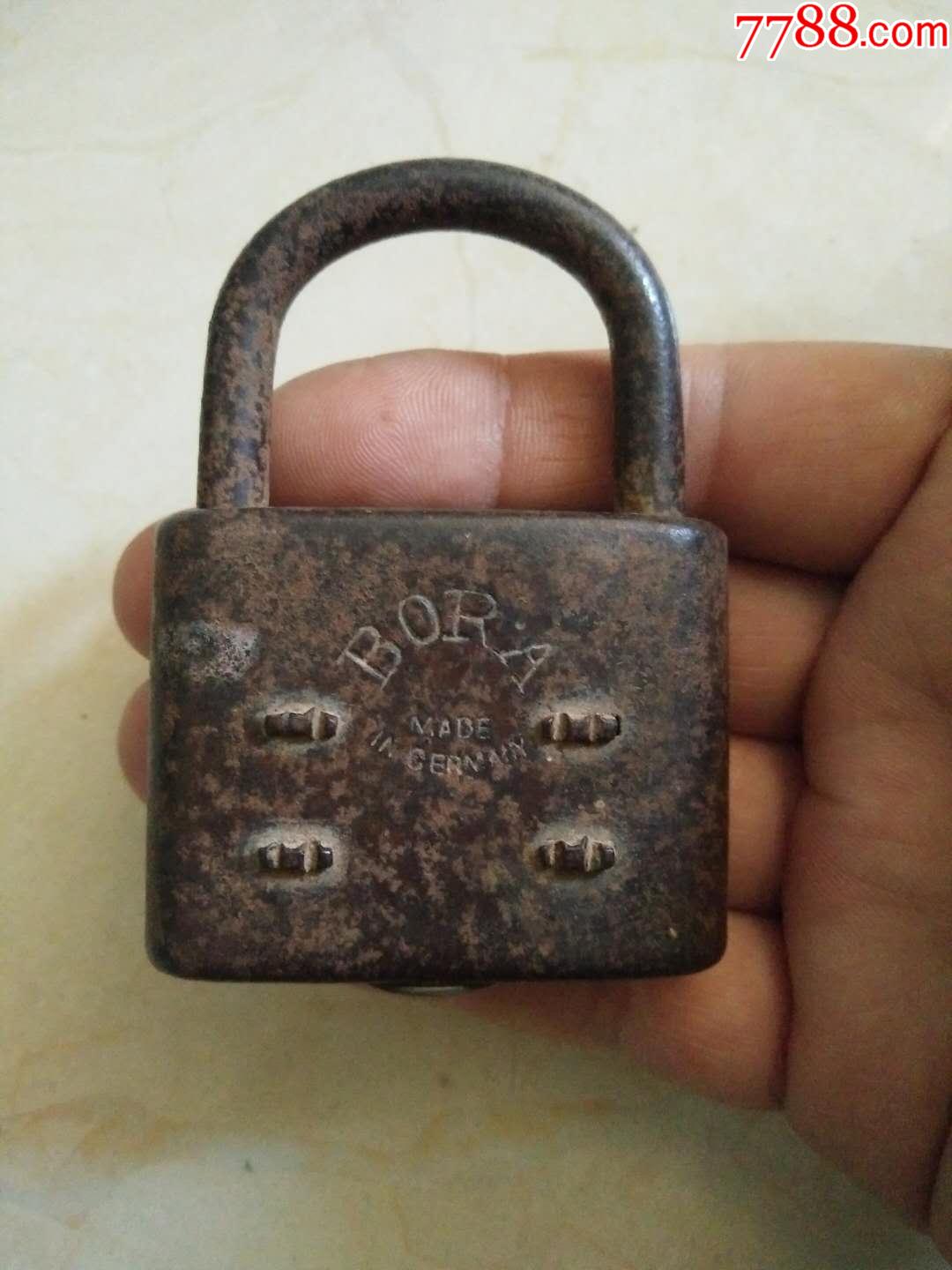 民国时期的老锁具收藏仿密码锁的异形挂锁铁锁少钥匙