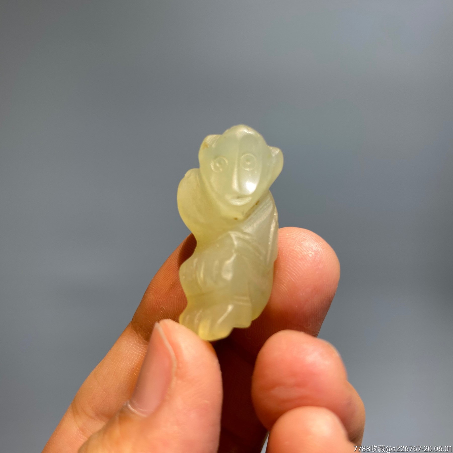 明清老玉器清代老岫玉猴子