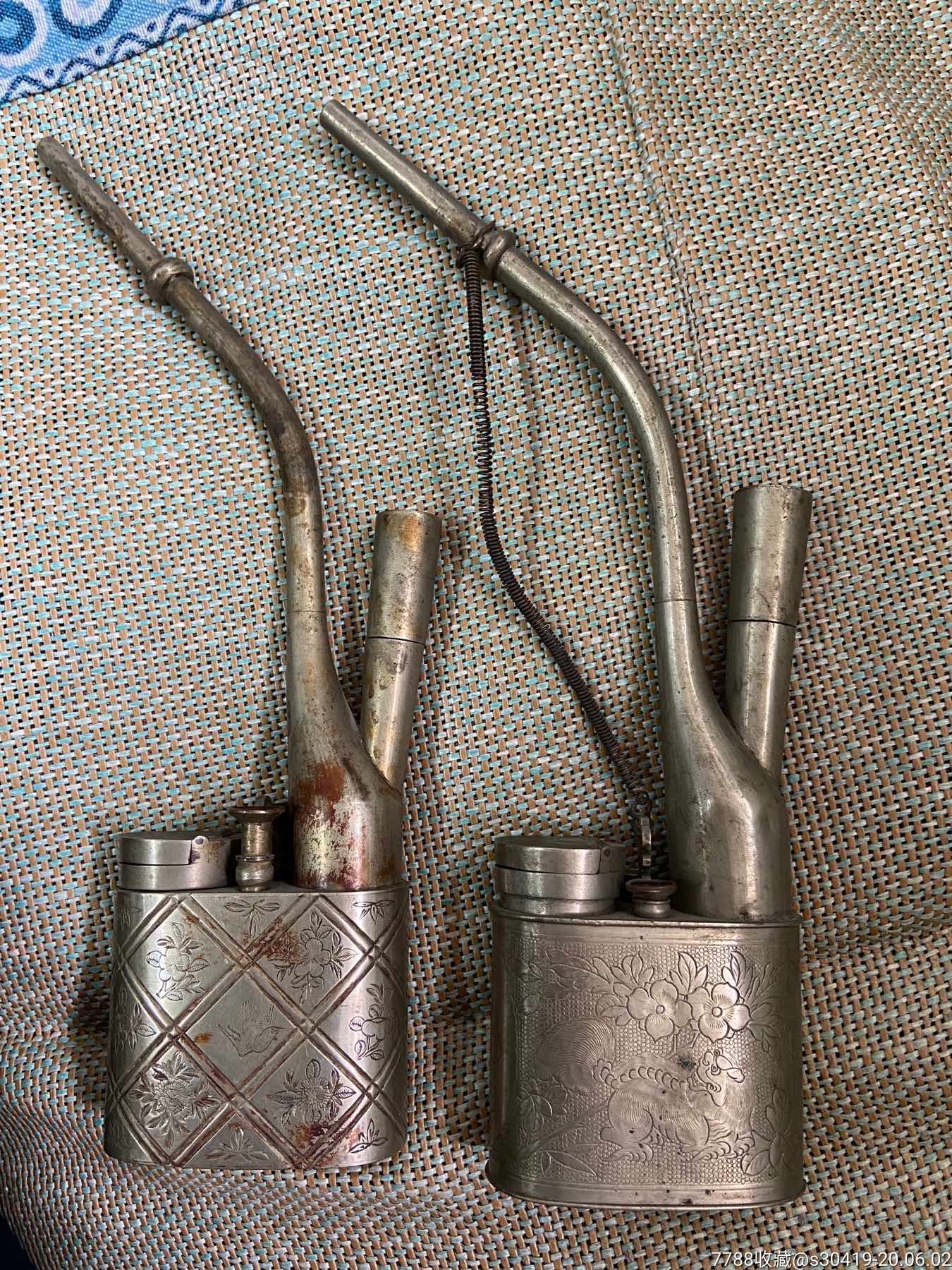 民国上海美品水烟袋两个