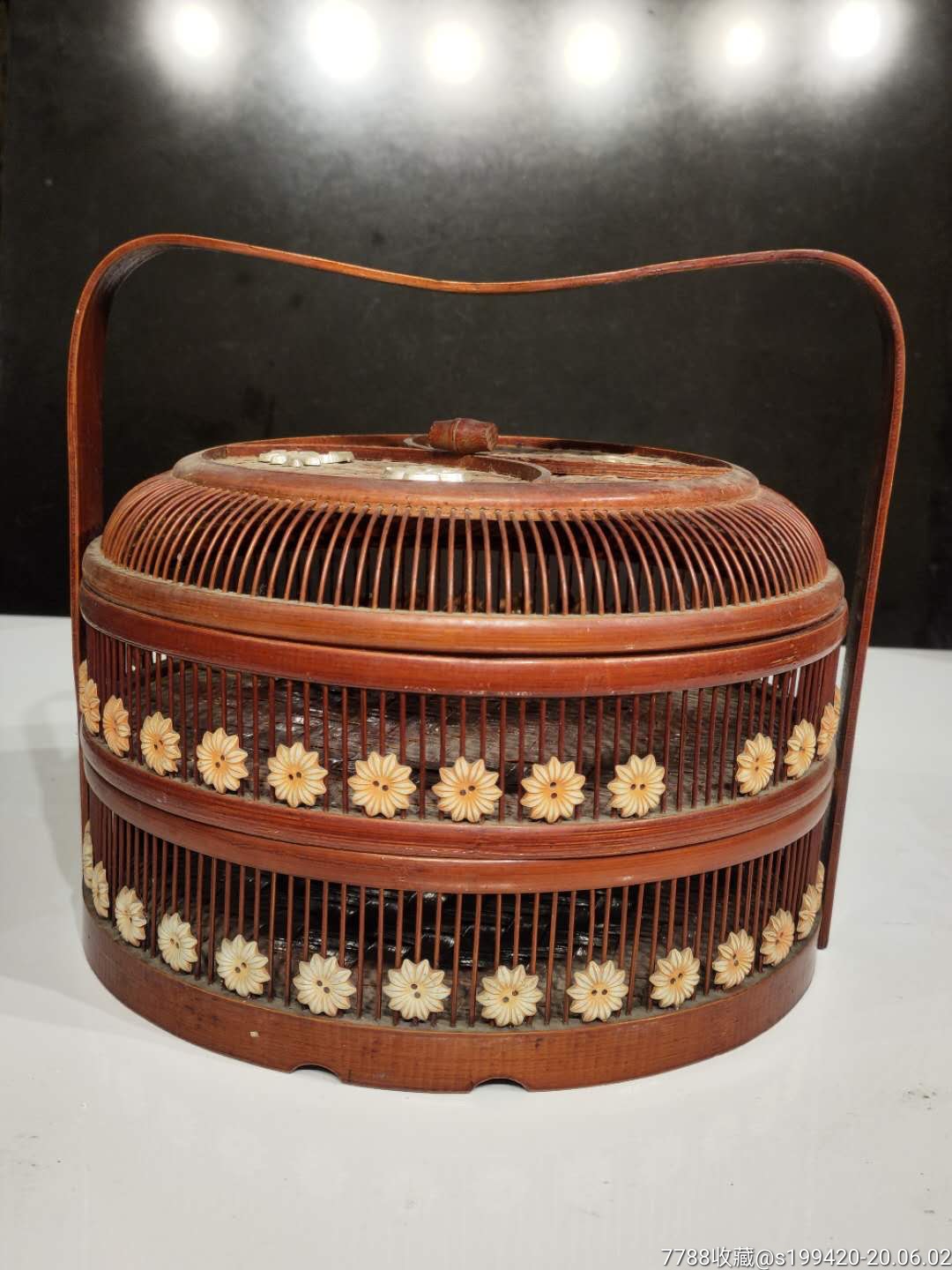 乡下收的竹编食盒一个完整包老450元不议价不包邮