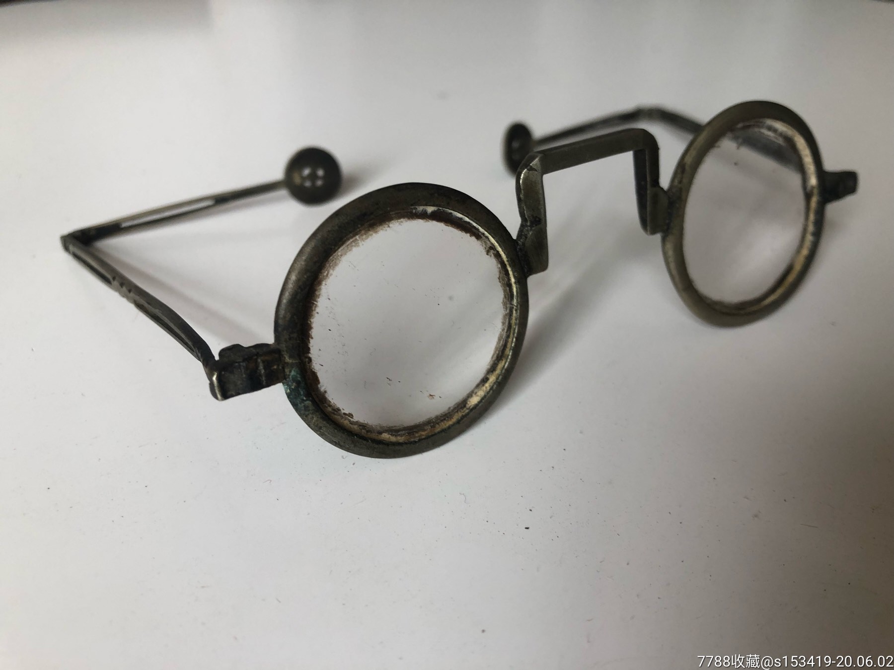 清代老水晶眼镜古董收藏老物件老眼镜包老包邮-价格:500元-se73430197