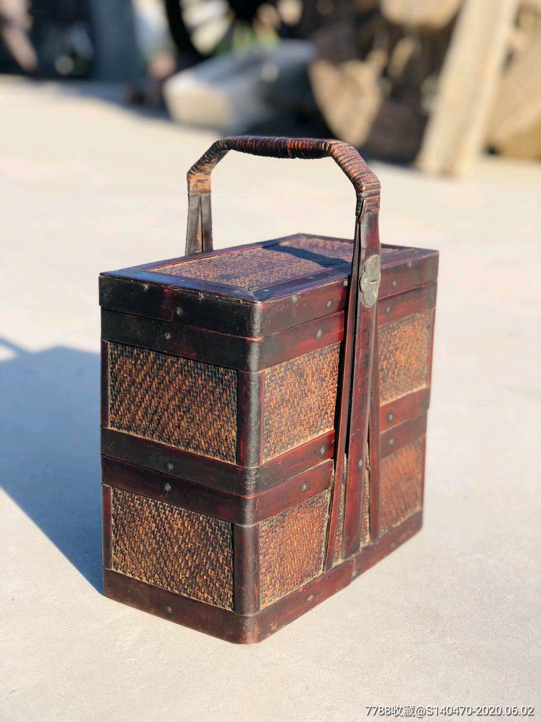 清代紫竹食盒提盒