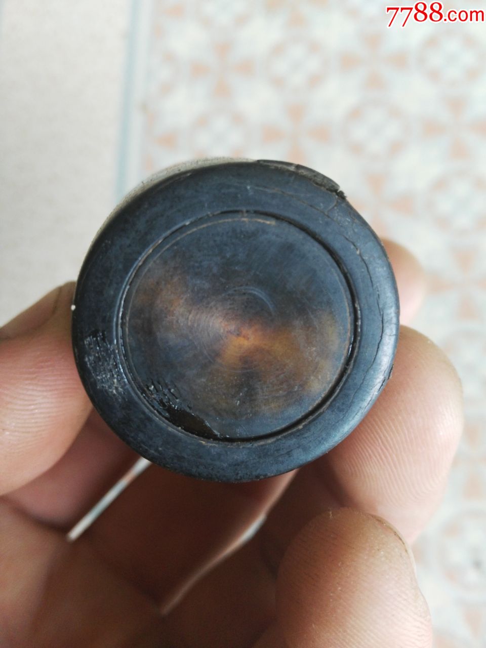 清代牛角烟膏盒