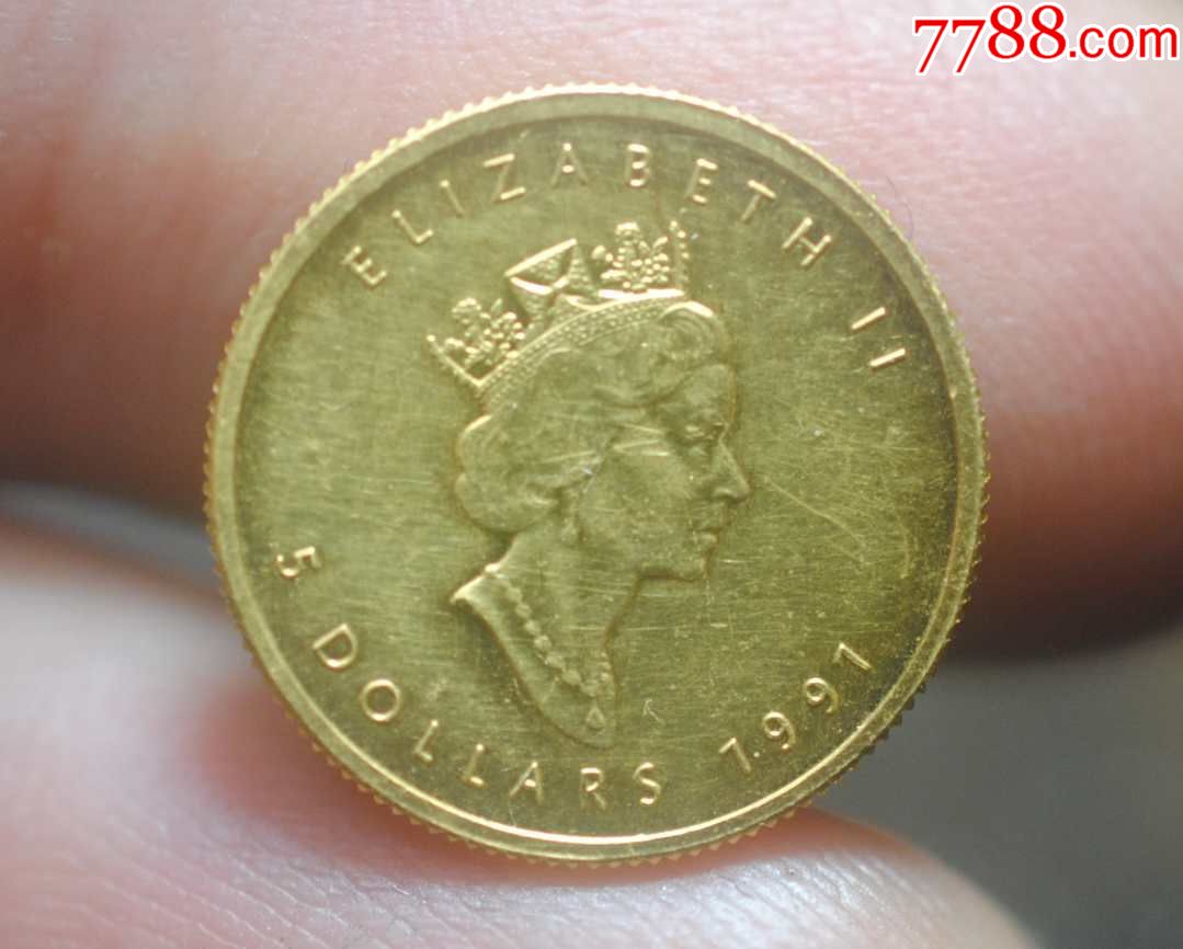 1991年加拿大枫叶金币110盎司