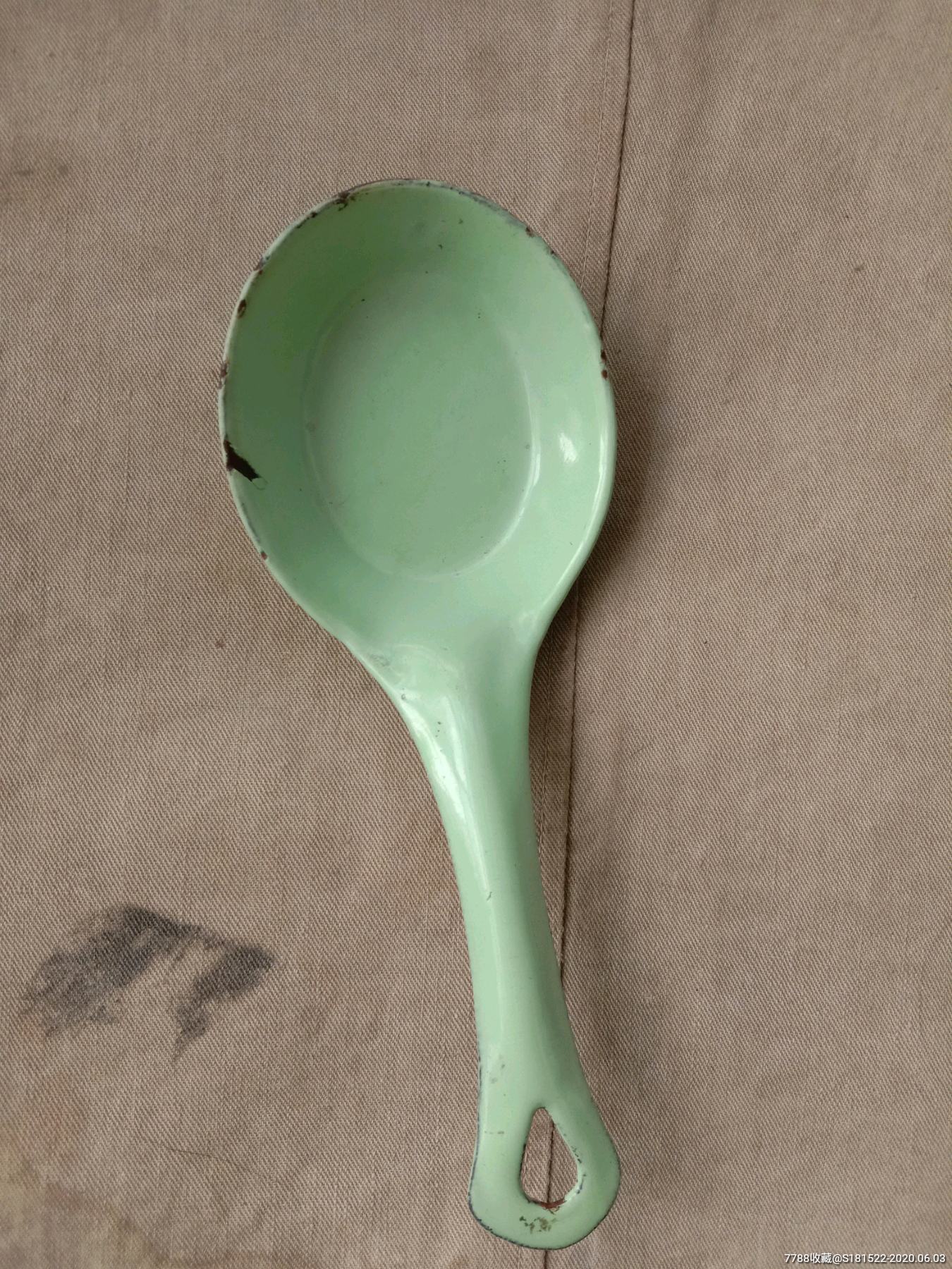 古董搪瓷勺老搪瓷勺工业风vintage厚重