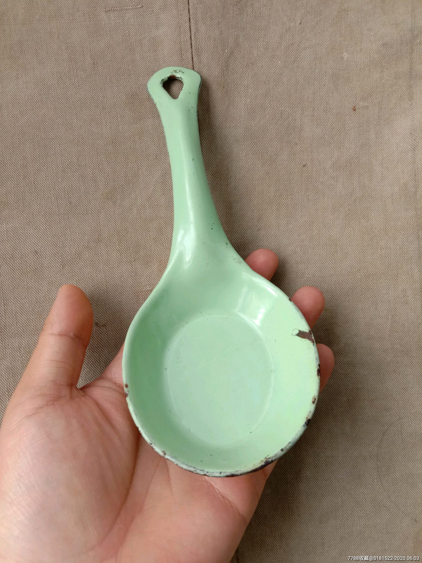 古董搪瓷勺老搪瓷勺工业风vintage厚重