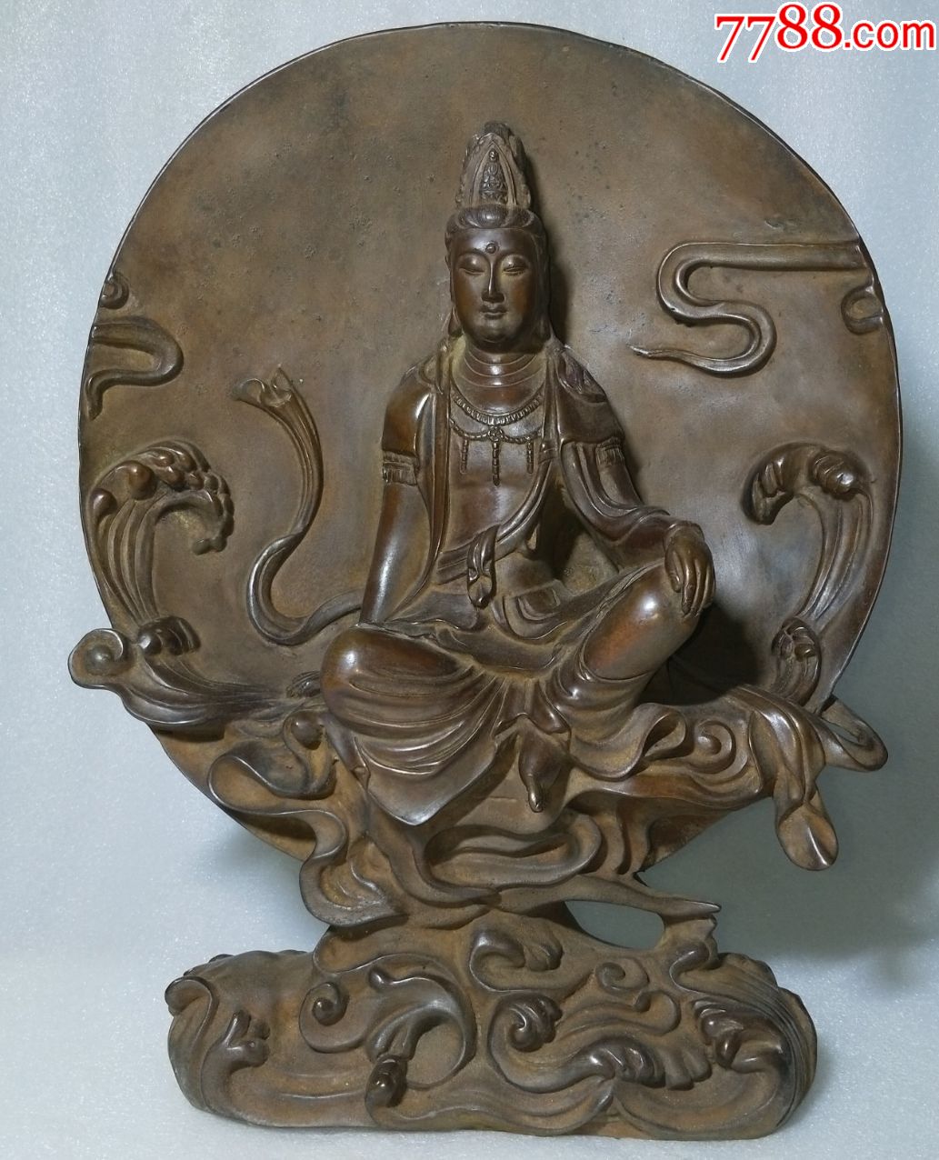 大明永乐年施真紫铜观音