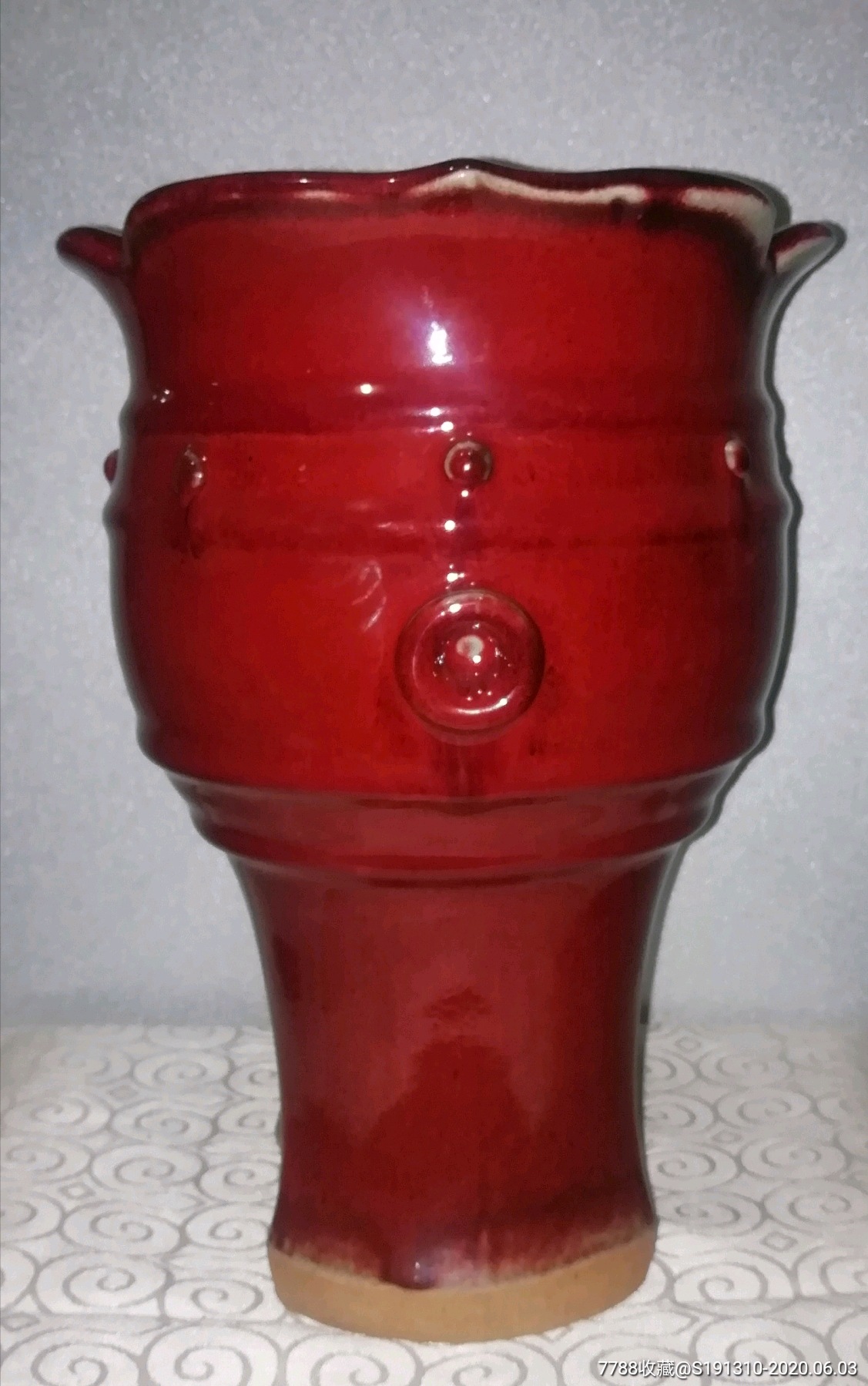 刘富安大师作品牡丹尊