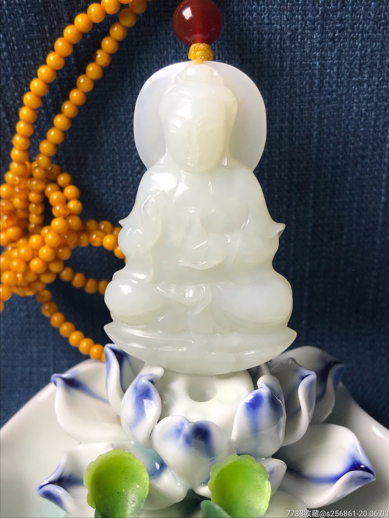 和田玉观音立体
