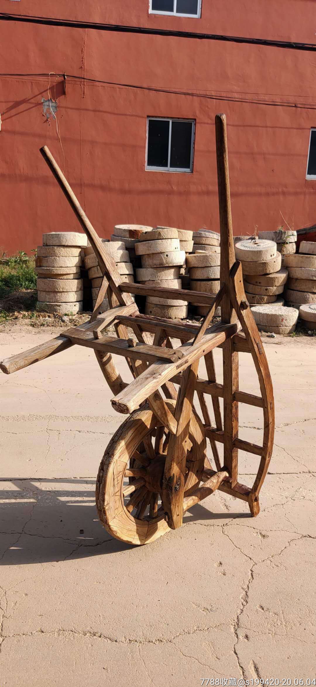 清代木轮车榆木全品牢固1838270