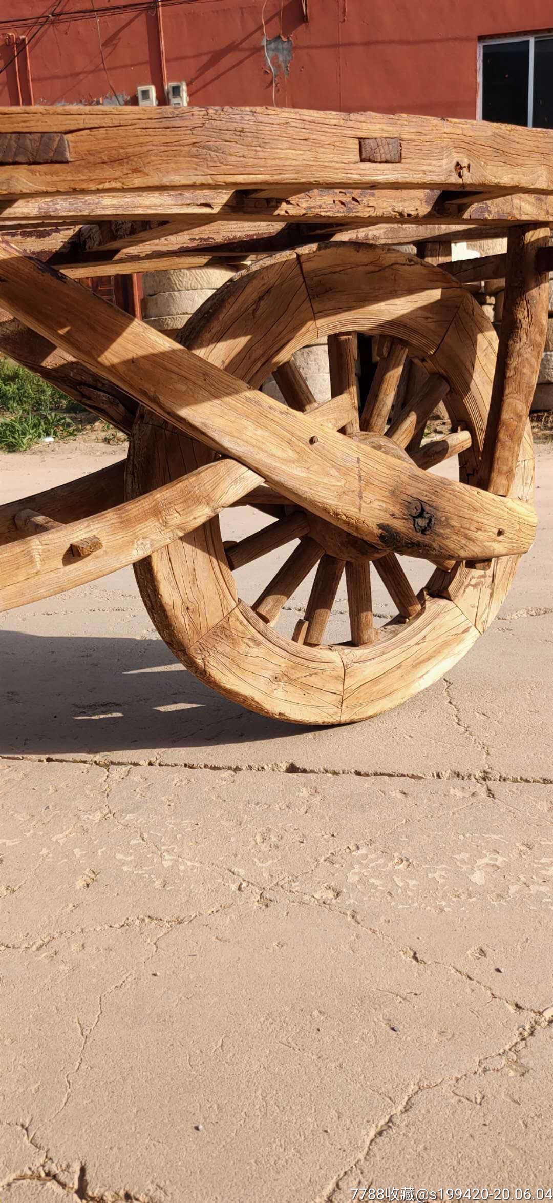 清代木轮车榆木全品牢固1838270