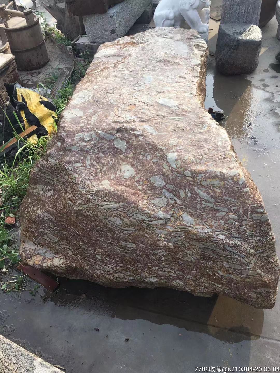 五花石随形茶台造型美观通身花纹花纹漂亮上下平衡源头无磕碰