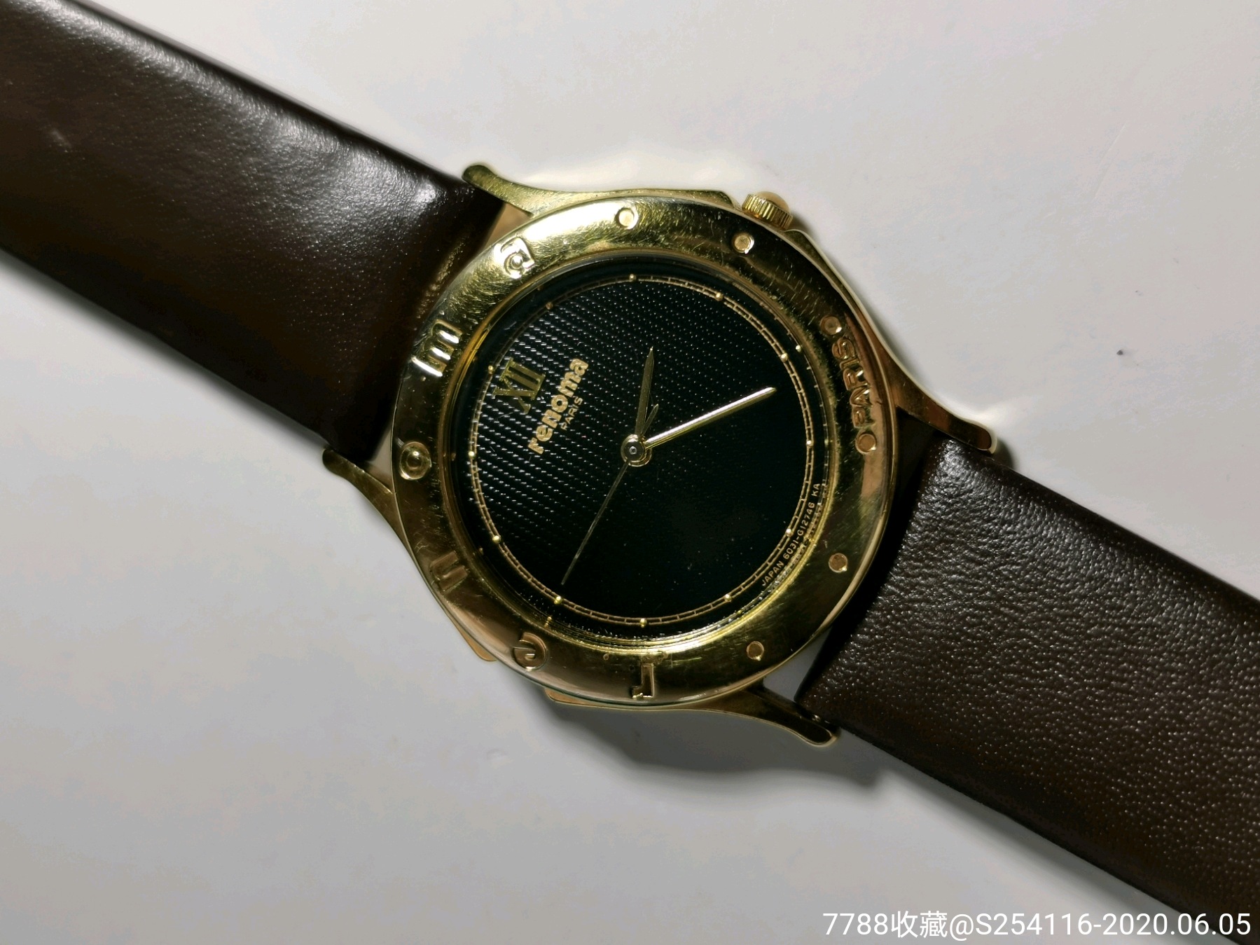 法国品牌renoma石英男表表盘32mm厚6mm走时精准保真正品日本西铁城