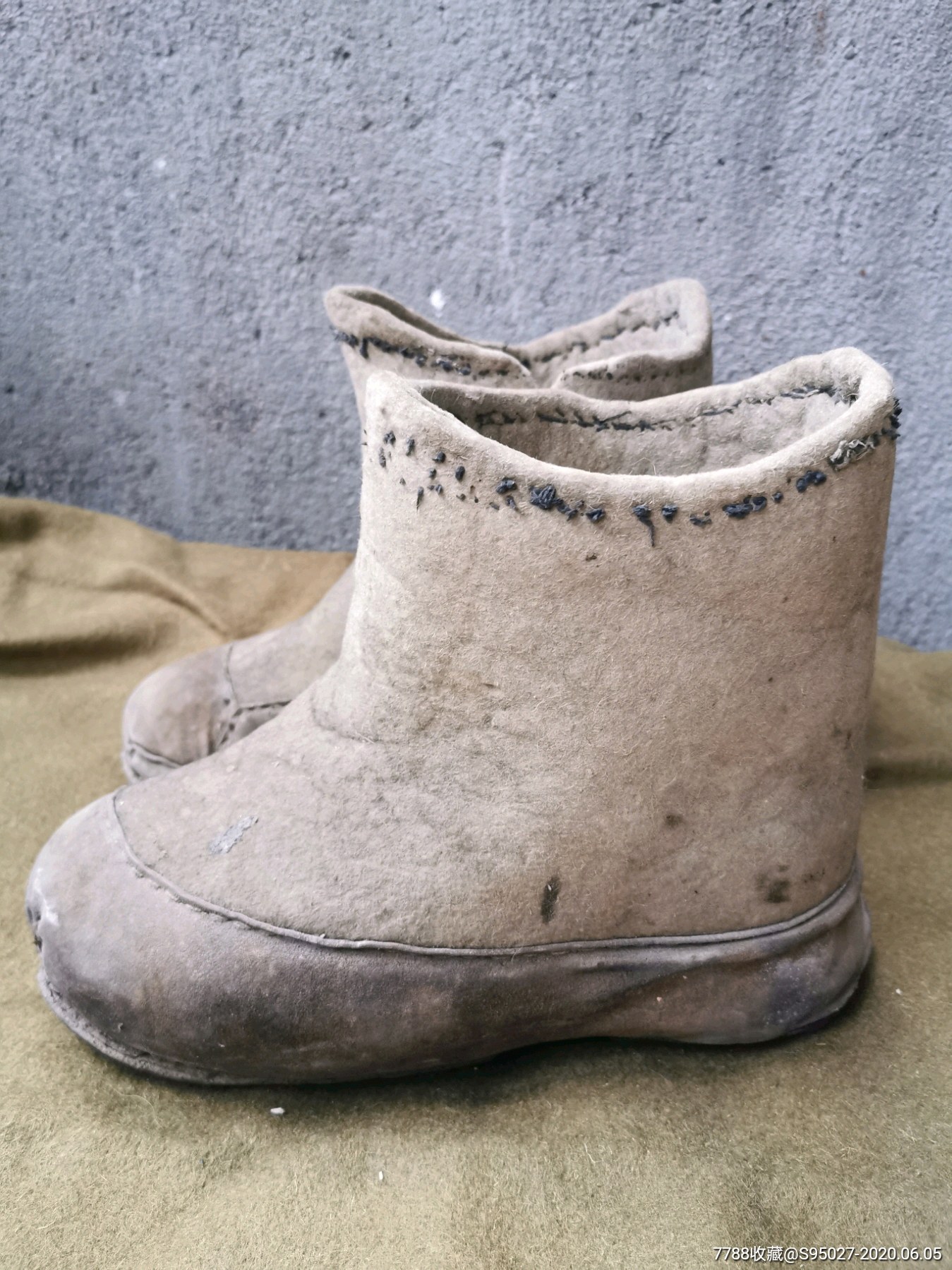 抗联毡靴,毡旮瘩鞋,红色展馆收藏
