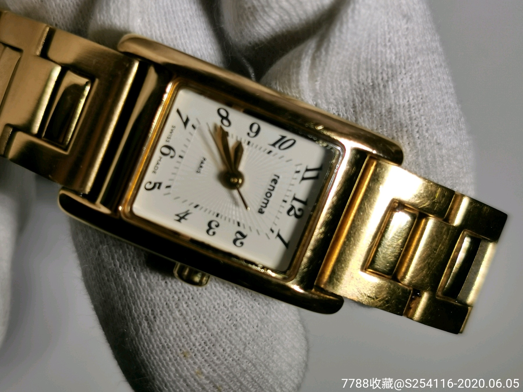 瑞士精制法国品牌renoma石英女表表盘17.5*21mm厚7mm表带长19cm