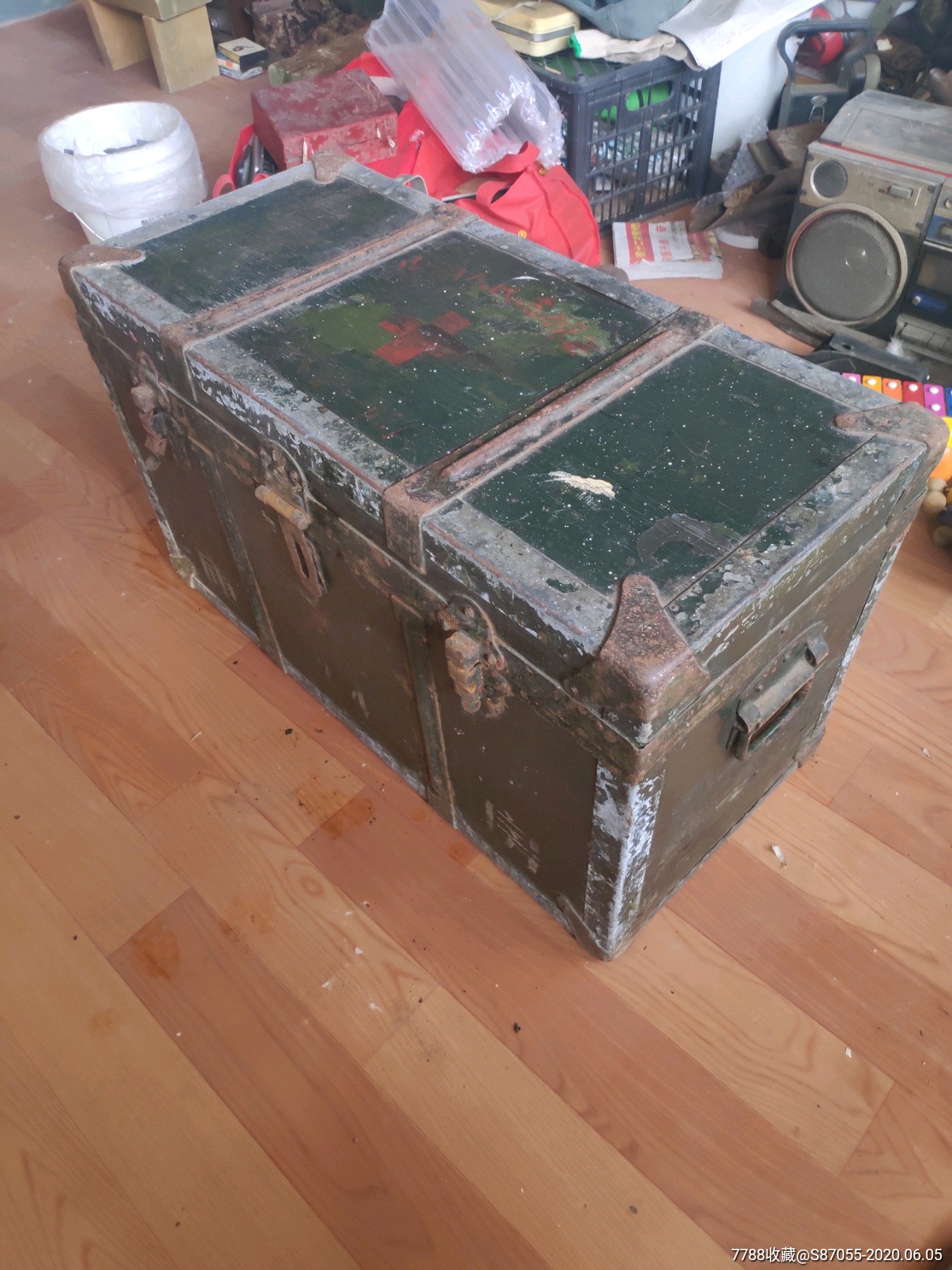 抗美援朝志愿军医疗箱,馆藏精品-木箱-7788陶瓷