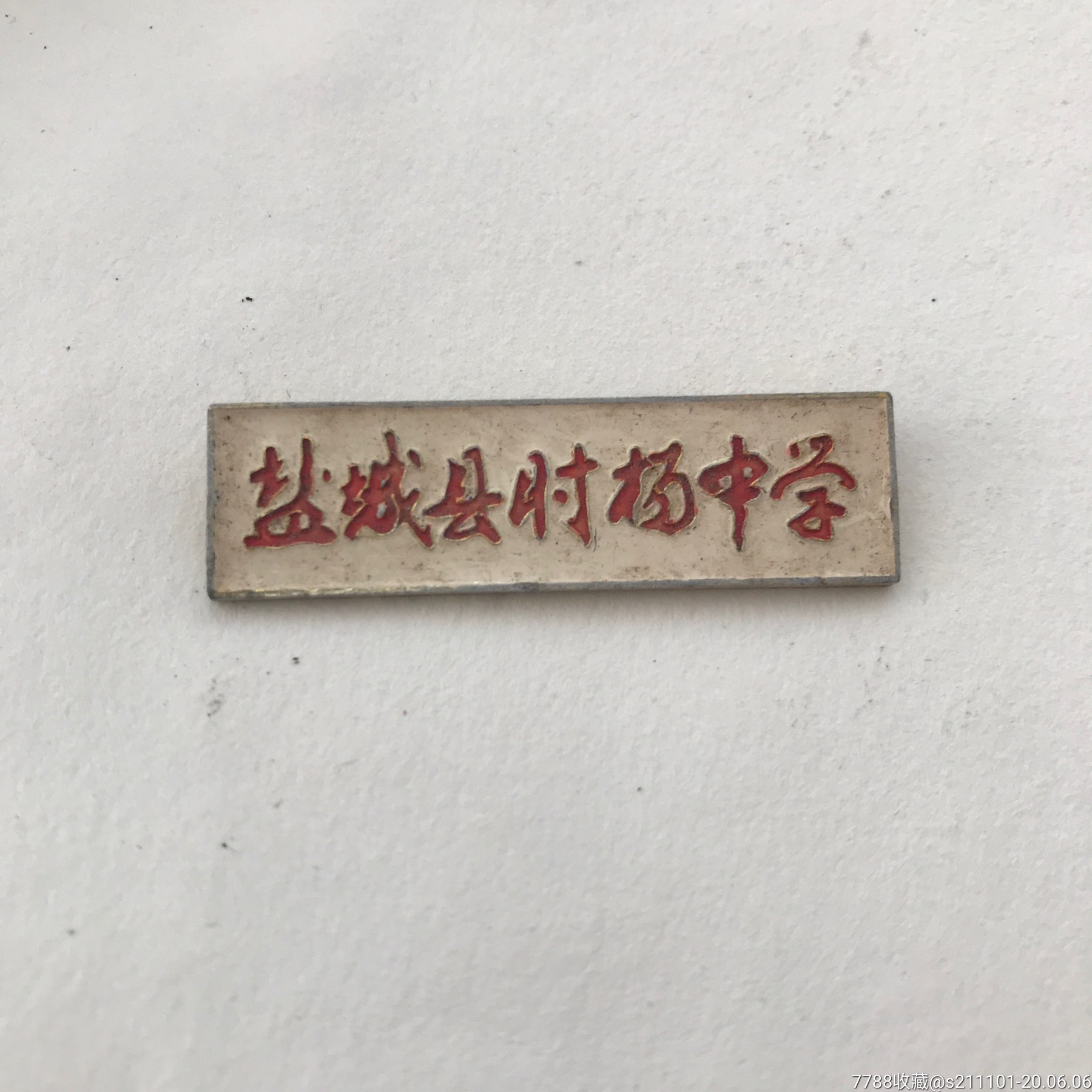 七十年代盐城县时杨中学校徽