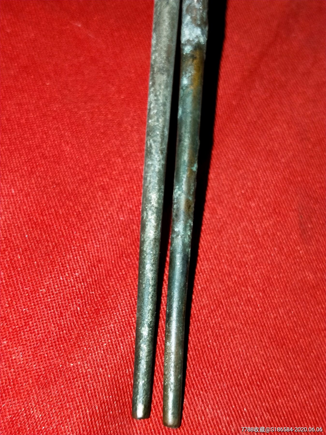 清代黄铜满功铜筷子