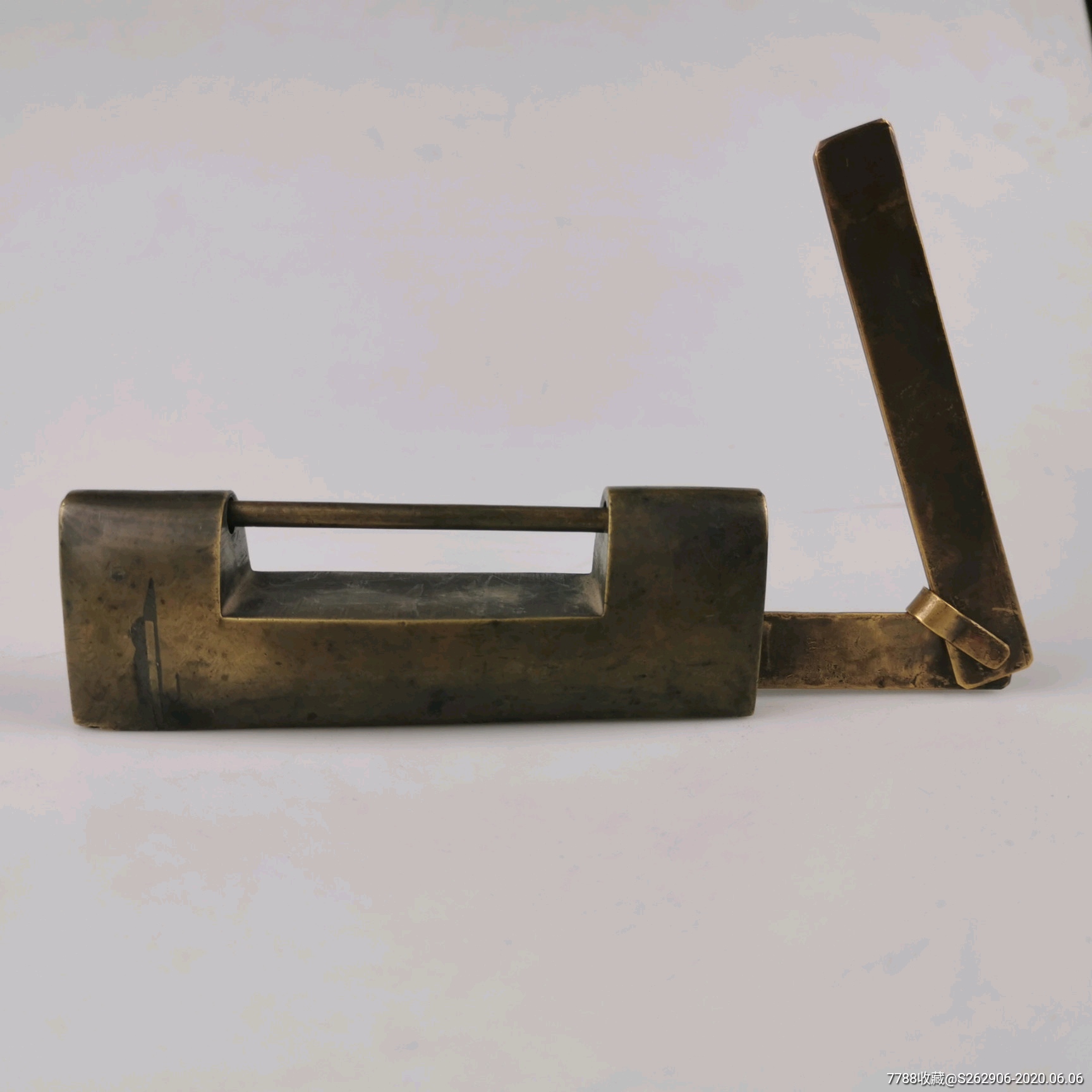 老铜锁古董铜锁清代民国古玩铜器