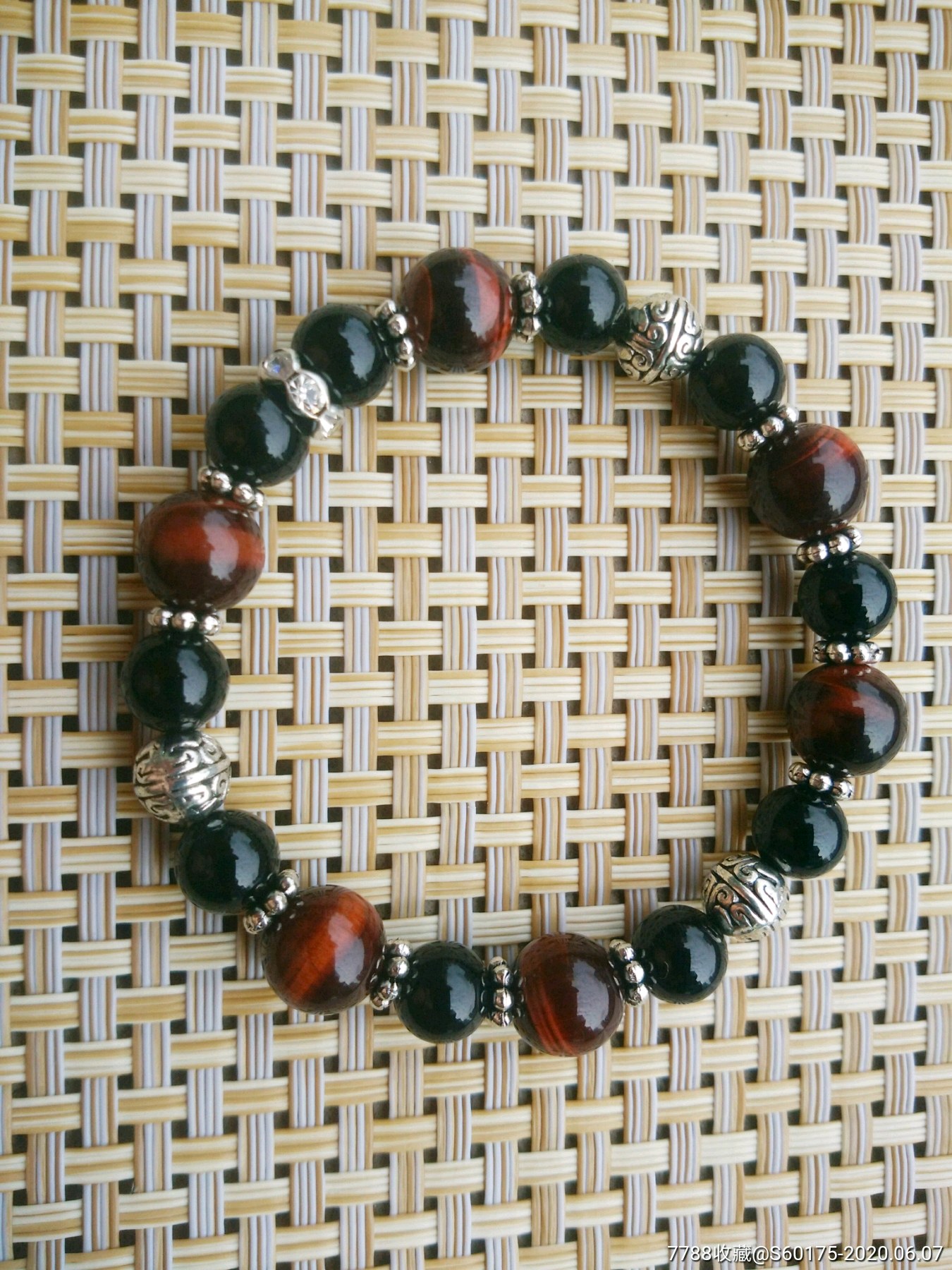 红虎眼石手串佛珠10mm