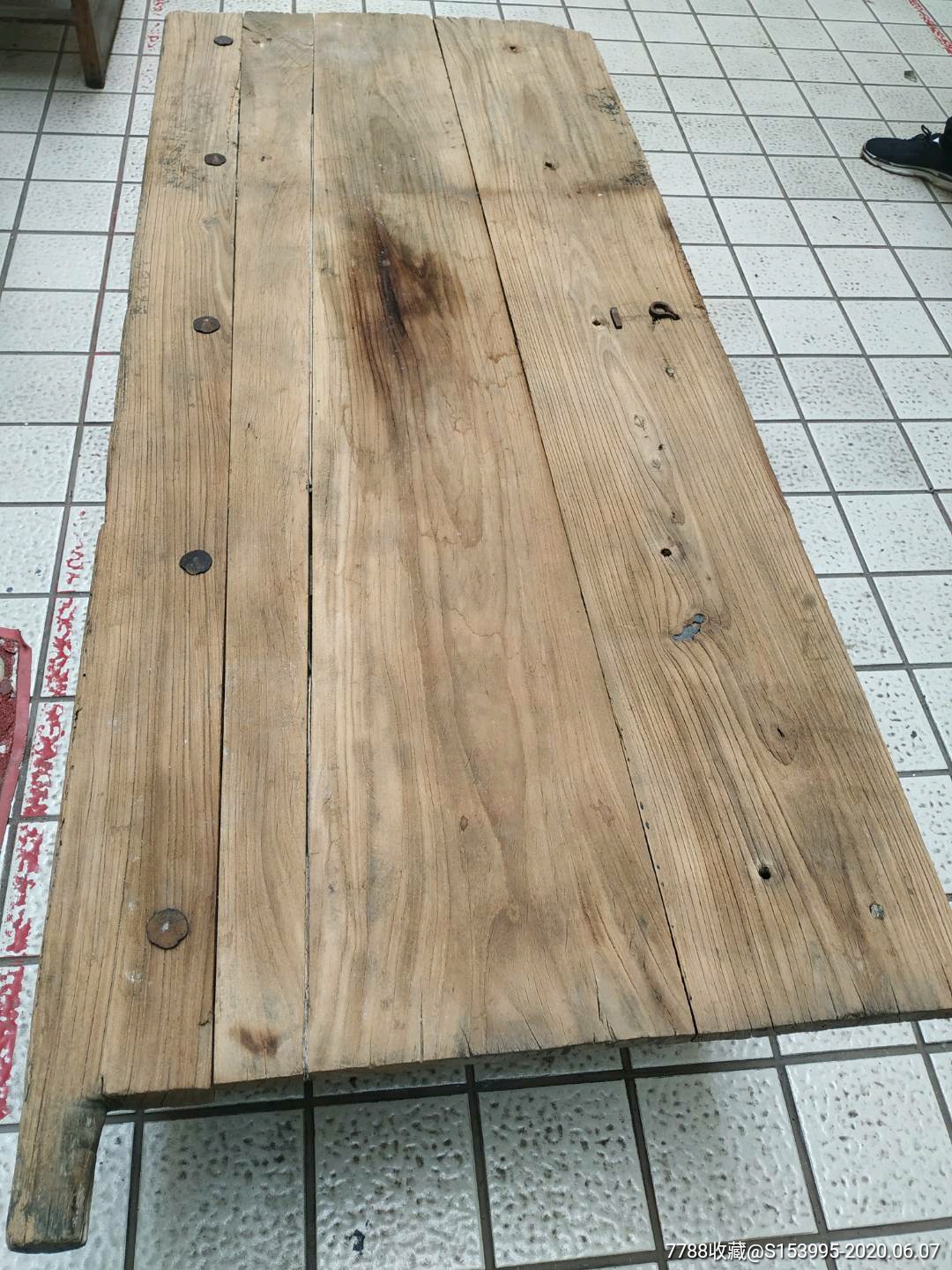 老榆木门板茶台