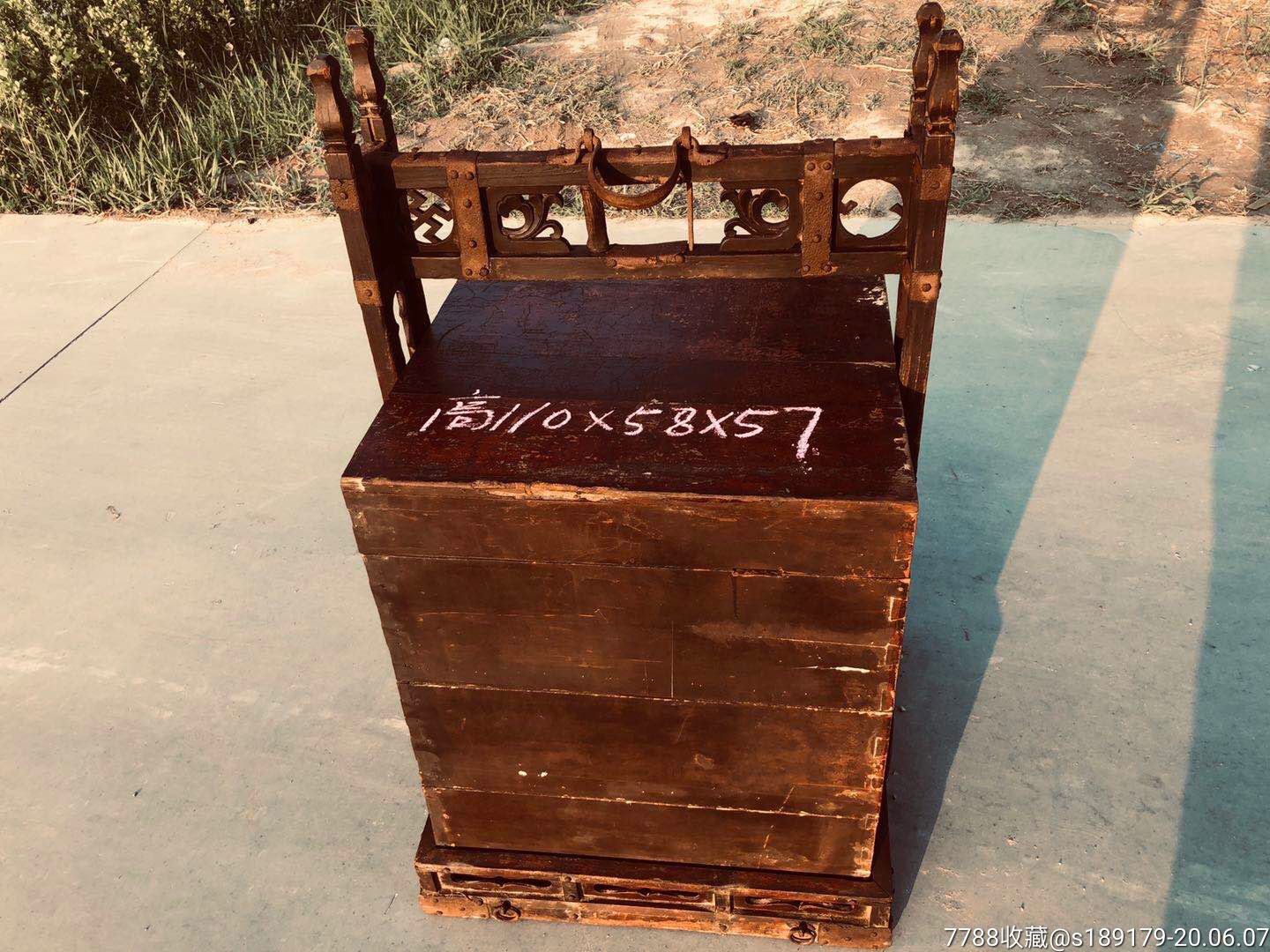 清代楠木双人抬老食盒31